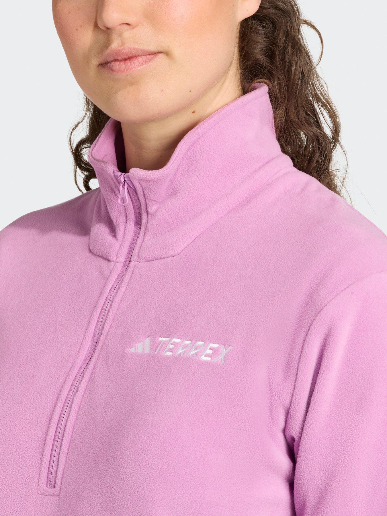 Image 5 of 5 of adidas Terrex Womens Outdoor Multi Essentials 1/2 Zip Fleece Jacket - Purple