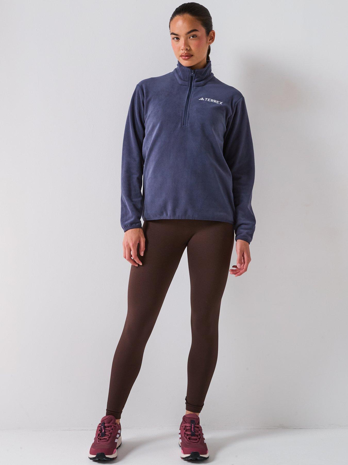 Image 3 of 6 of adidas Terrex Womens Outdoor Multi Essentials 1/2 Zip Fleece Jacket - Navy