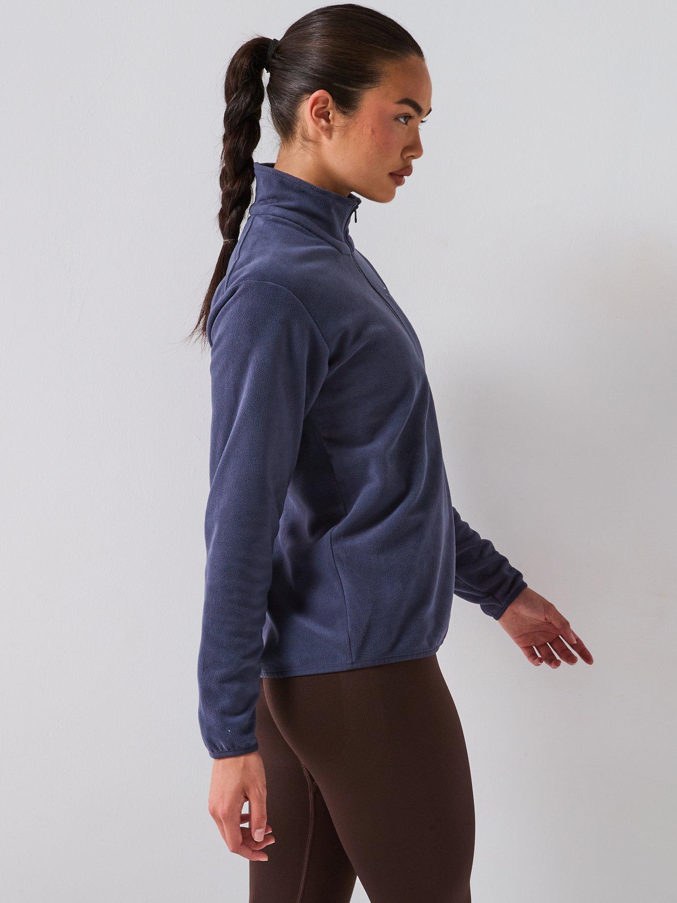 Image 4 of 6 of adidas Terrex Womens Outdoor Multi Essentials 1/2 Zip Fleece Jacket - Navy