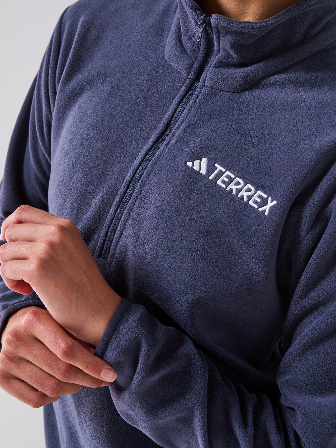 Image 5 of 6 of adidas Terrex Womens Outdoor Multi Essentials 1/2 Zip Fleece Jacket - Navy