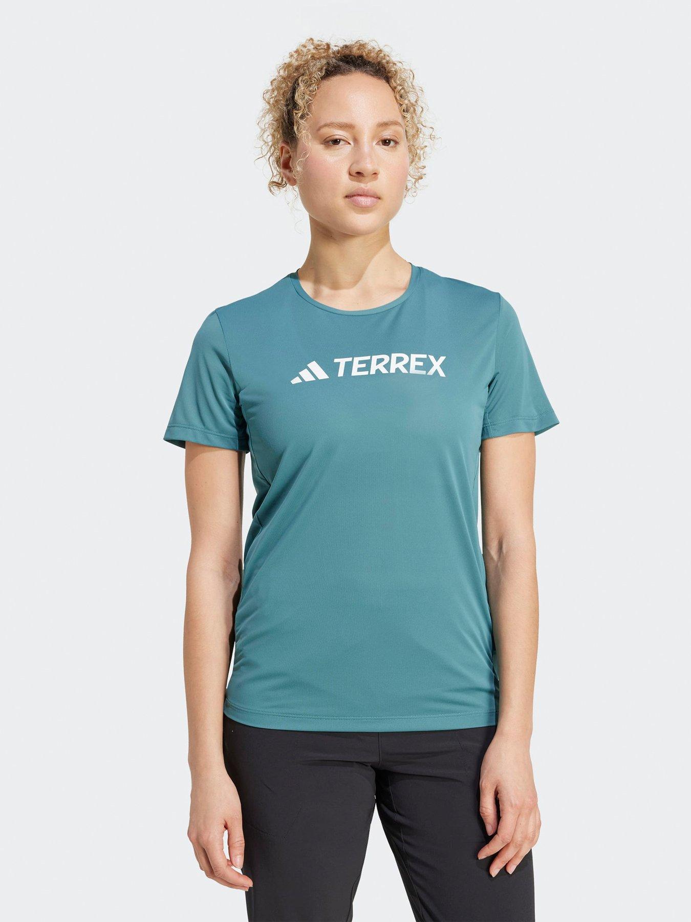 Image 1 of 5 of adidas Terrex Womens Terrex Multi Climacool Logo Tech T- Shirt - Green