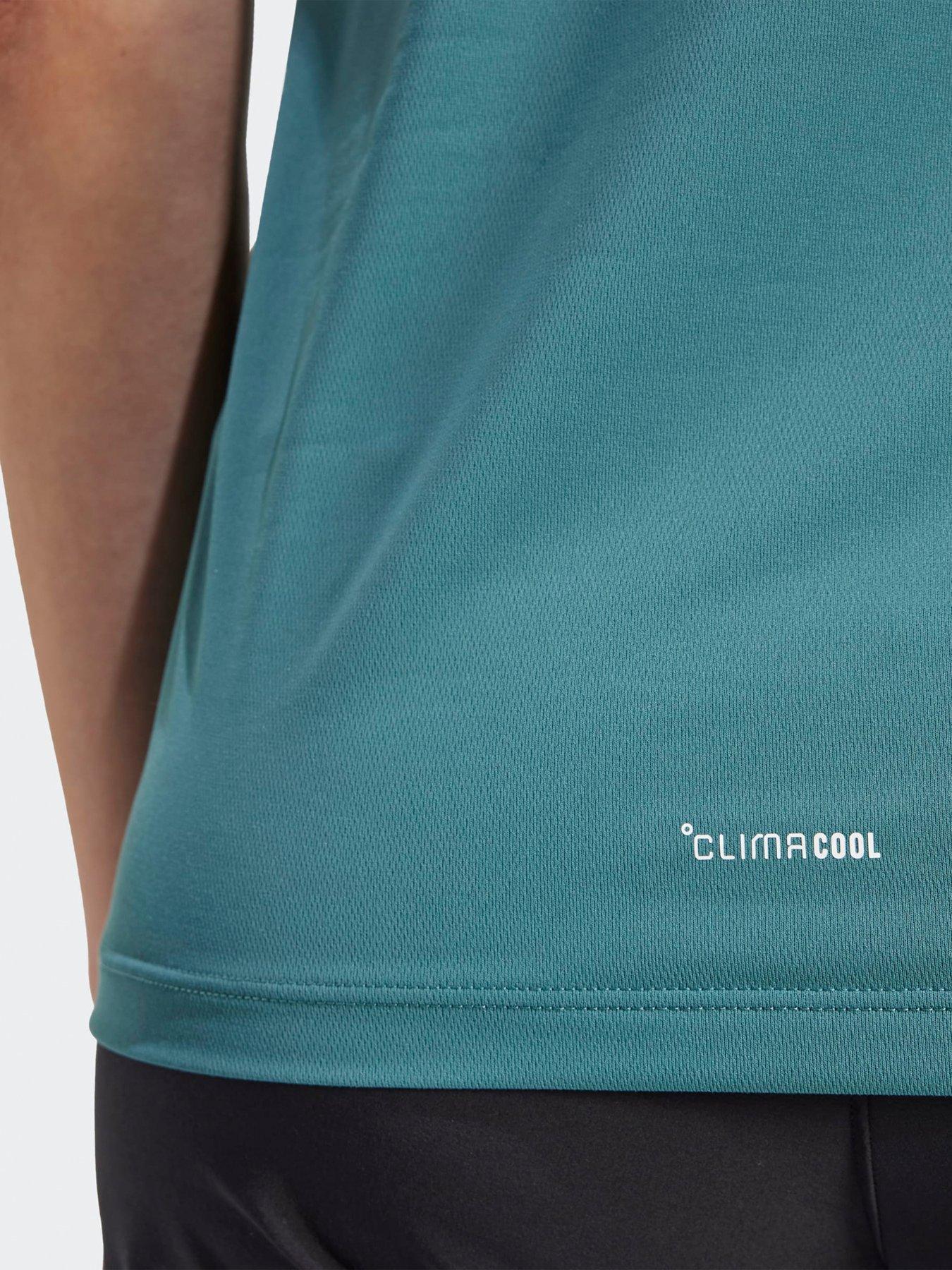  image of adidas-terrex-womens-multi-climacool-logo-tech-t-shirt-green