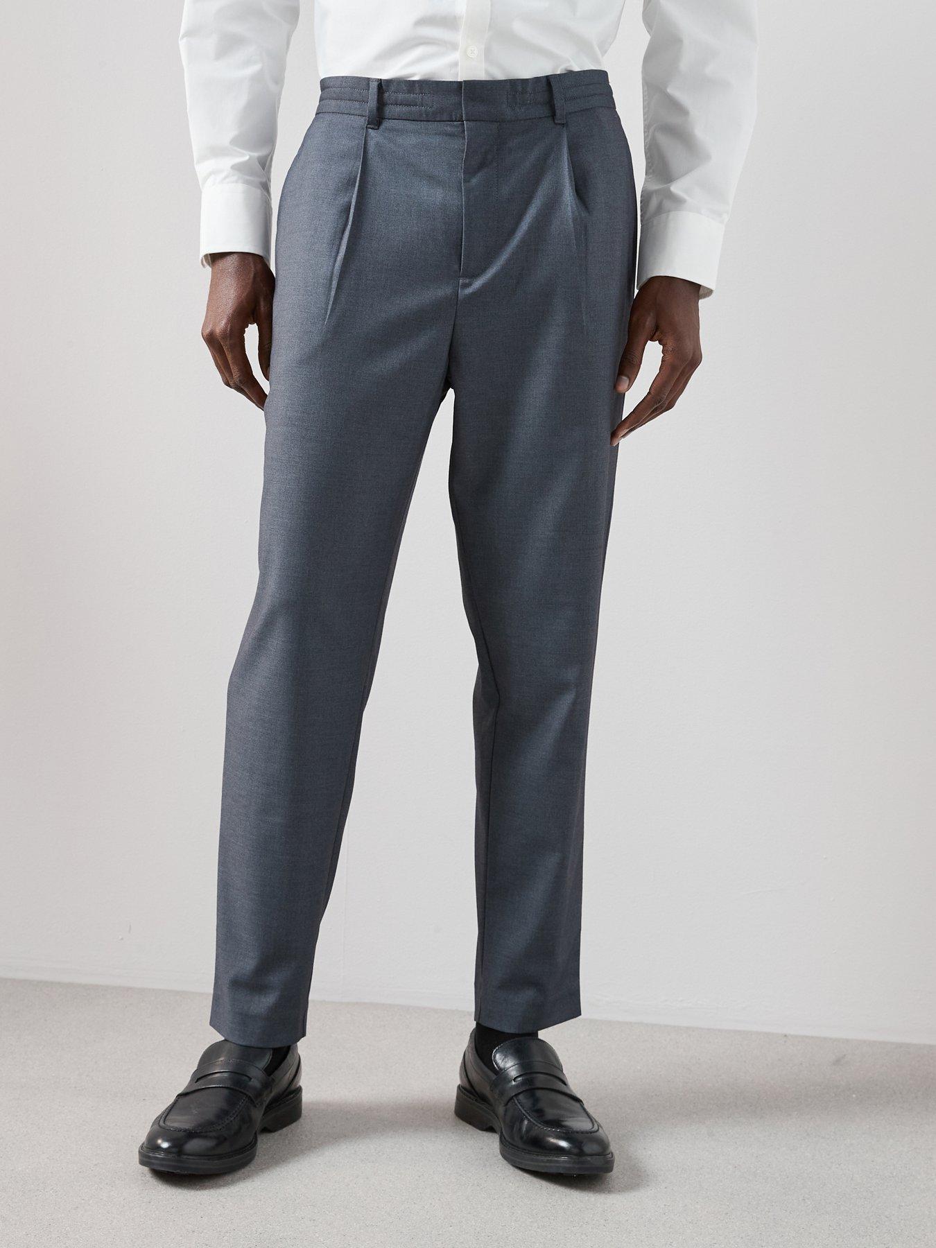 Image 1 of 7 of The Very Collection Smart Pleated Trouser - Grey