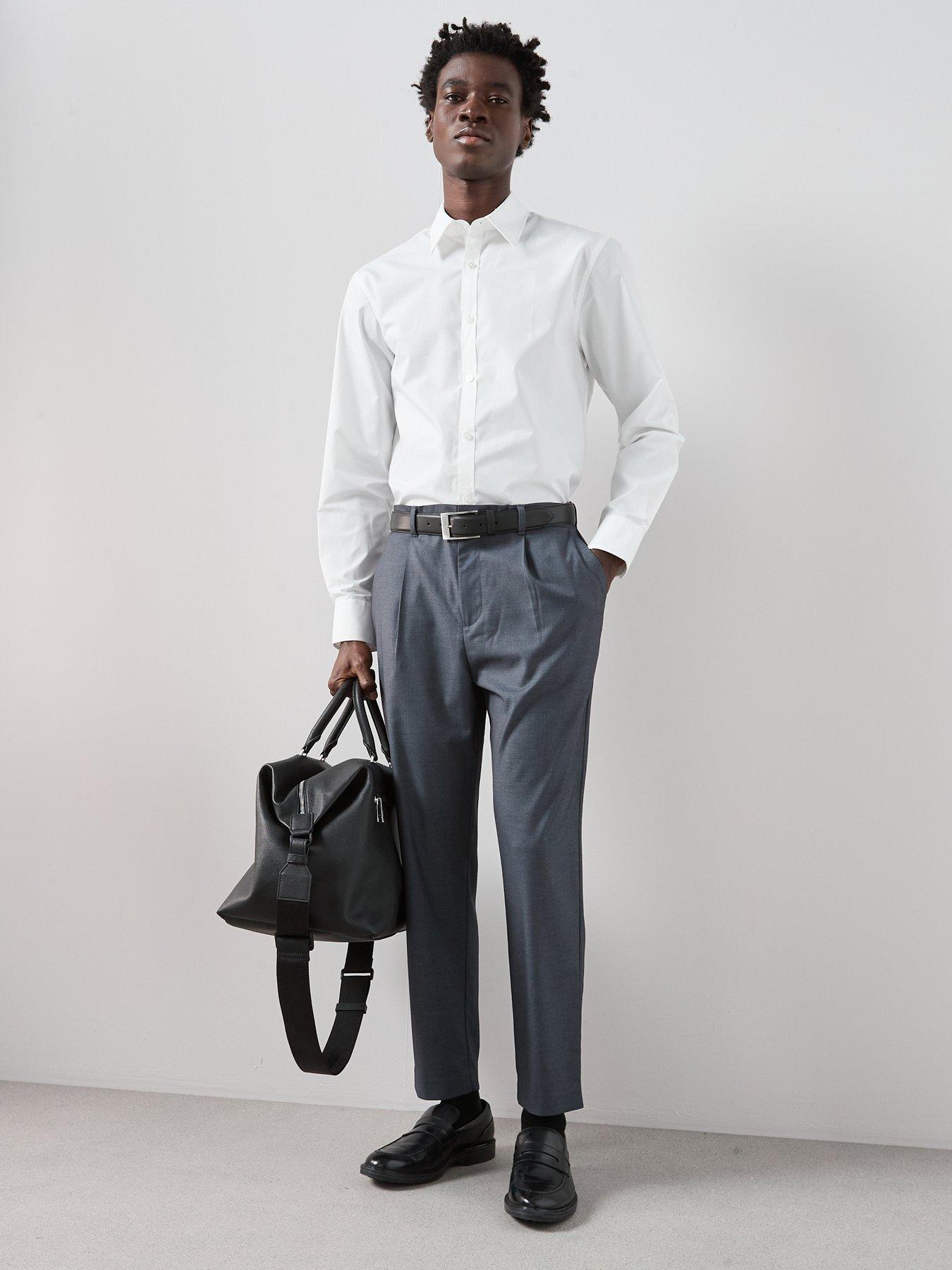 Image 3 of 7 of The Very Collection Smart Pleated Trouser - Grey