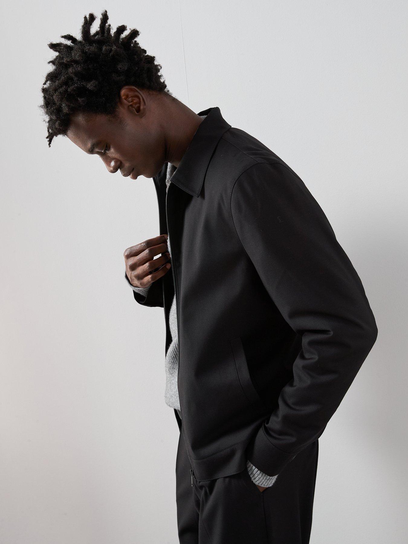 Image 5 of 7 of The Very Collection Smart Zip Through Harrington Jacket - Black