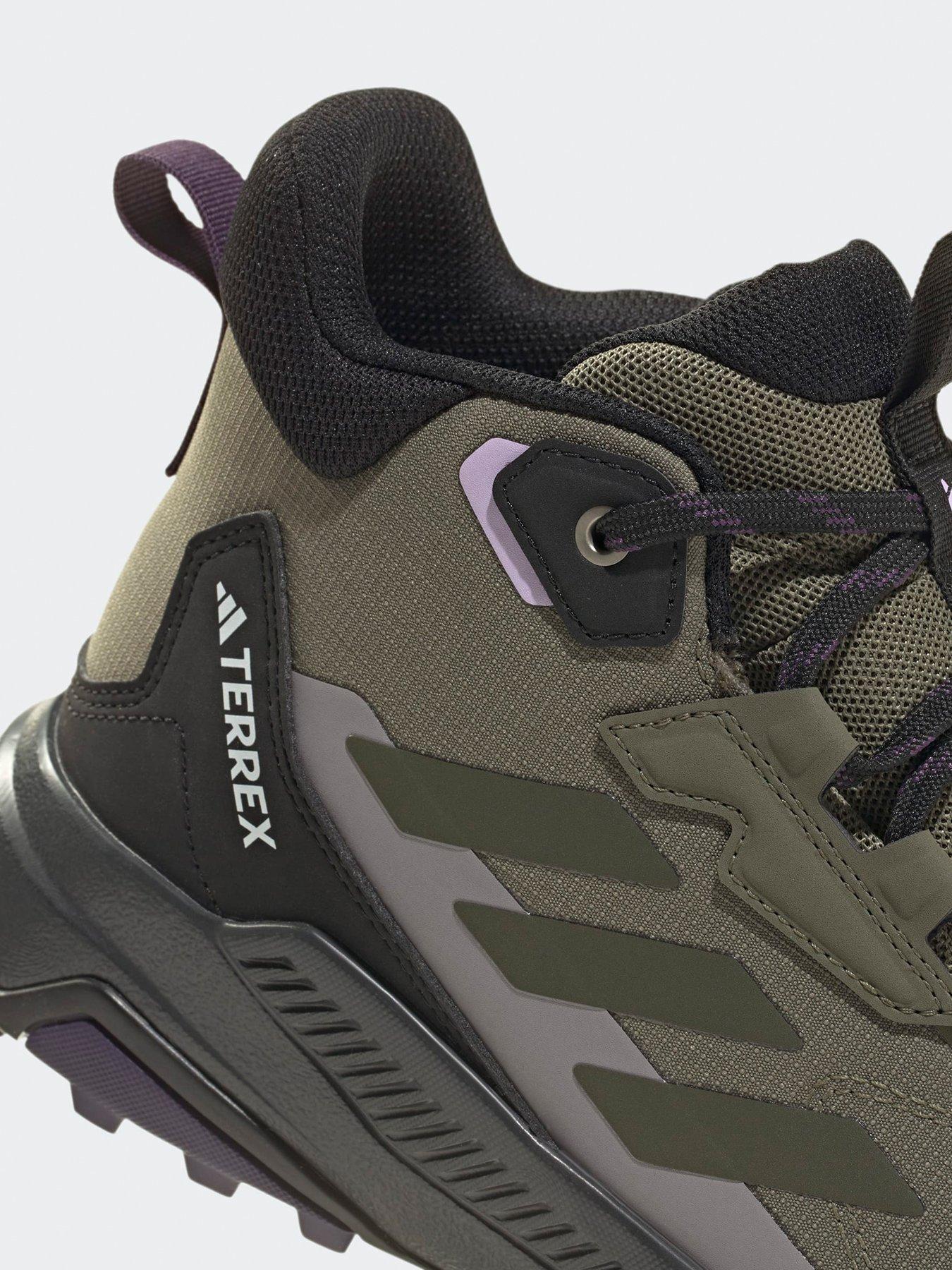  image of adidas-terrex-womens-anylander-mid-rainrdy-hiking-shoes-green