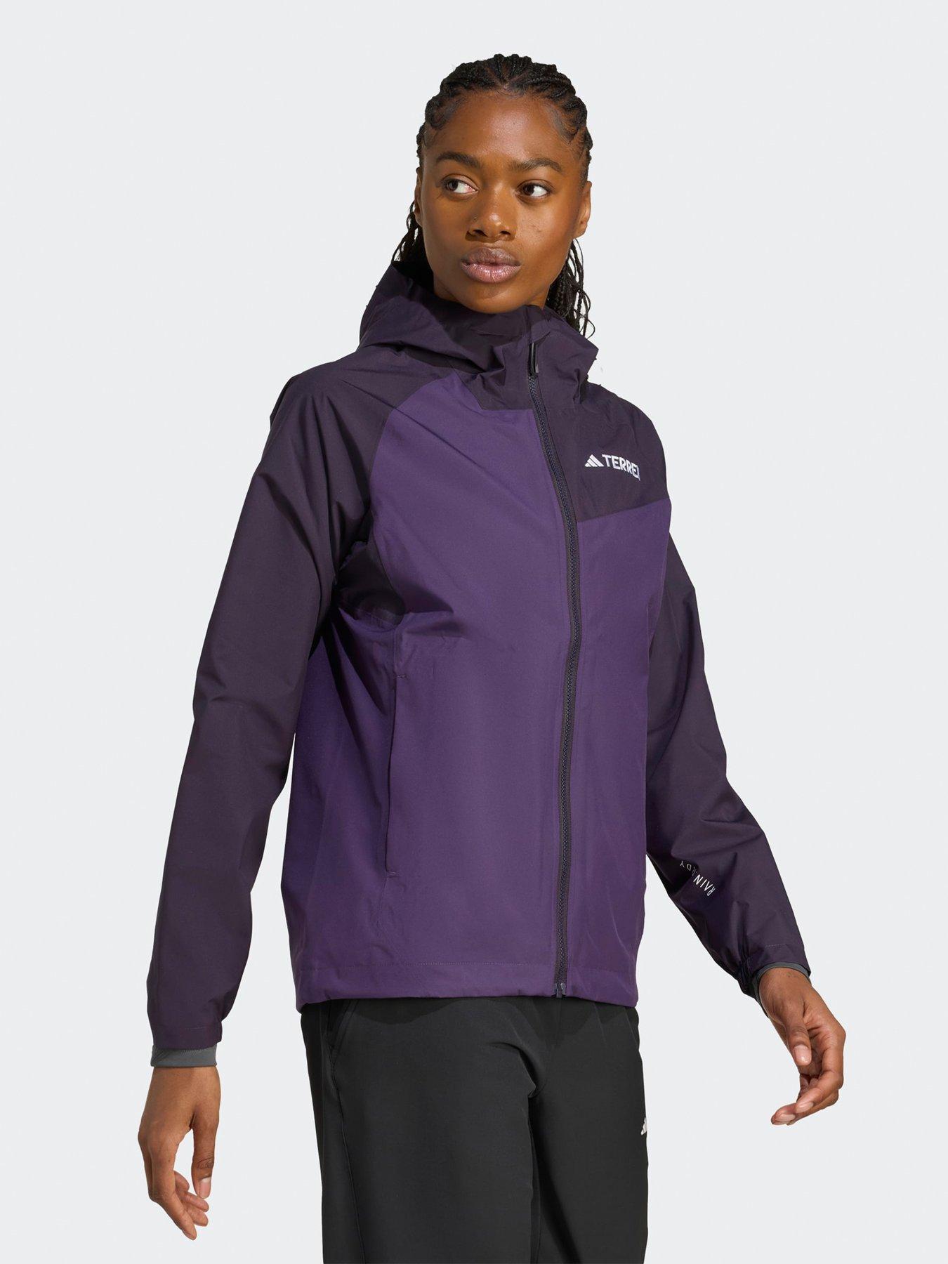 Image 3 of 5 of adidas Terrex Womens Outdoor Multi 2L RainRdy Jacket - Purple