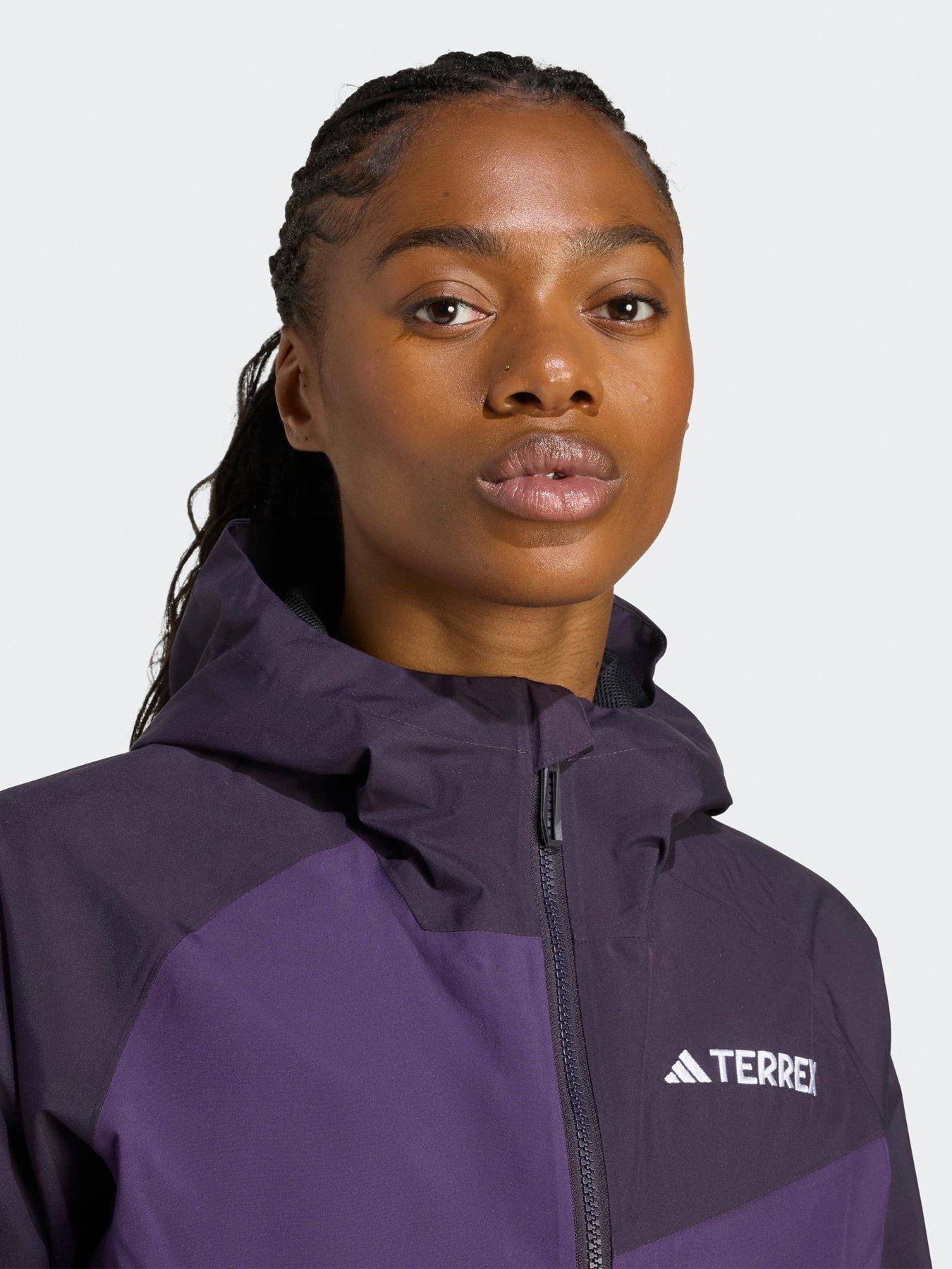 Image 4 of 5 of adidas Terrex Womens Outdoor Multi 2L RainRdy Jacket - Purple