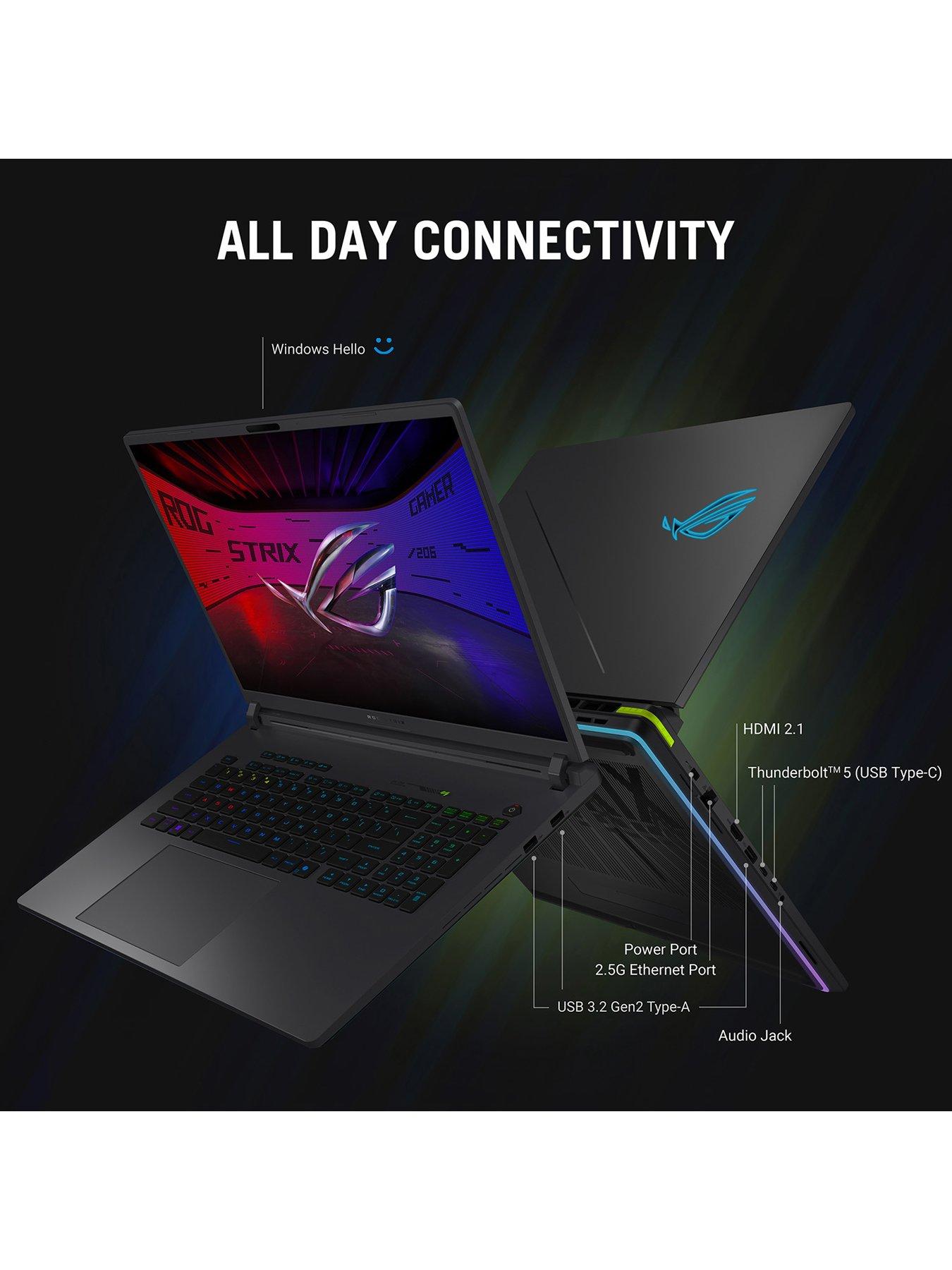 Image 7 of 7 of Asus Strix Gaming Laptop - GeForce RTX 5070 Ti - Intel Core Ultra 9 - 32GB RAM - 1TB SSD - 18in WQXGA - Grey