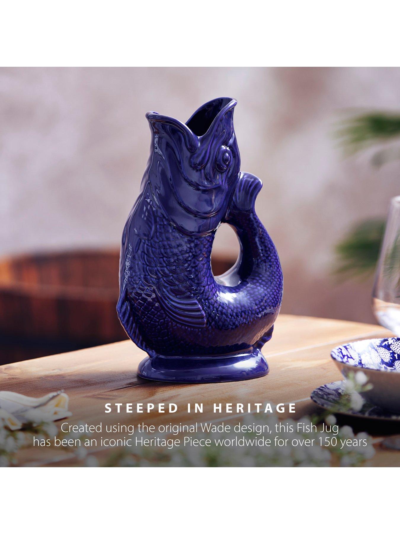  image of wade-blue-fish-jug-12l