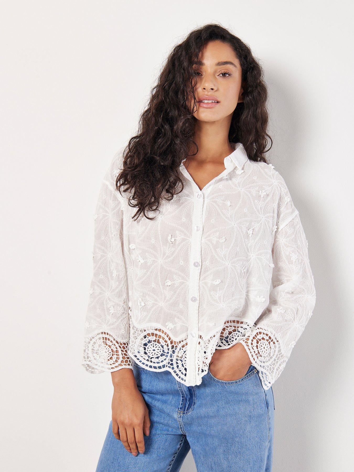 apricot-3d-floral-crochet-hem-blouse
