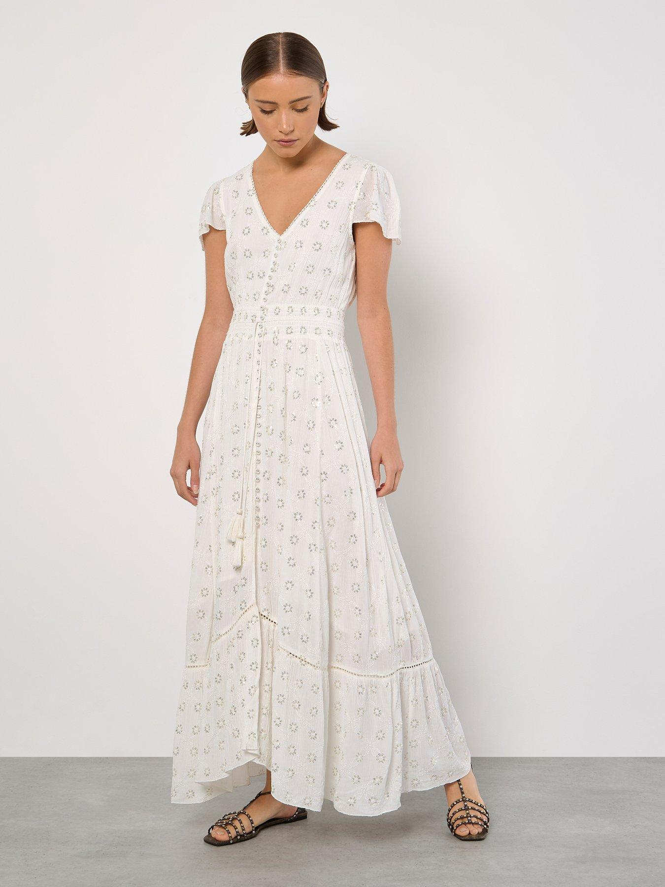  image of apricot-embroidered-sequin-dress-white