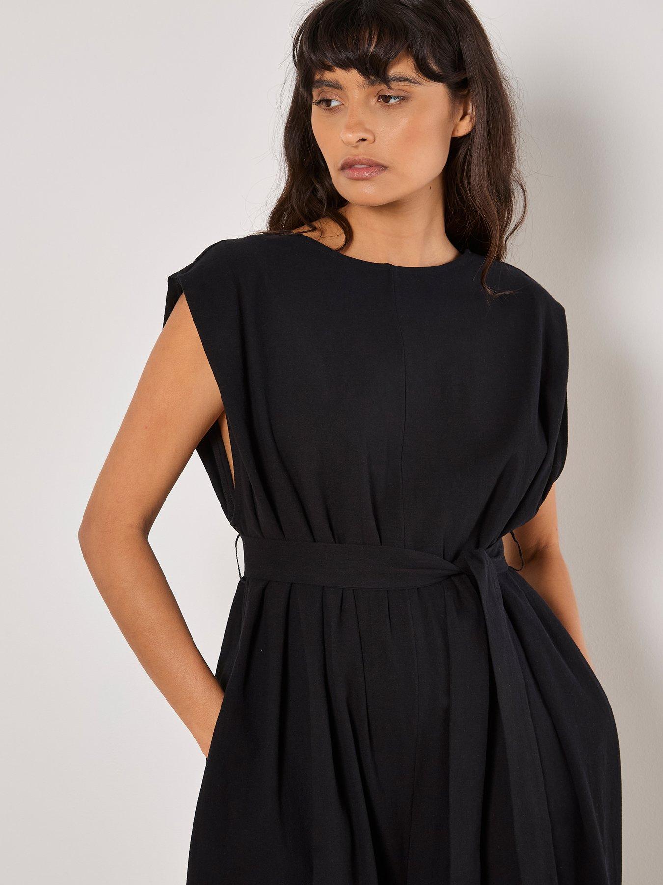  image of apricot-wide-leg-self-tie-jumpsuit