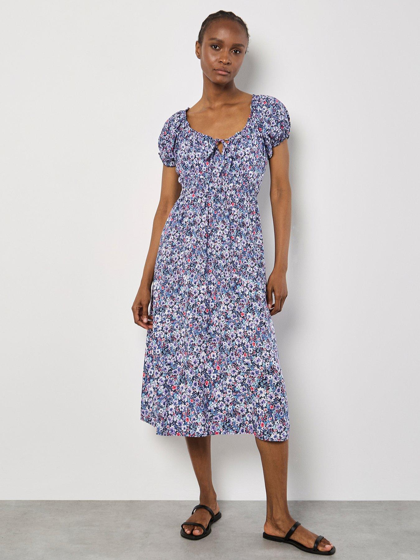 undefined Milkmaid Midi Dress