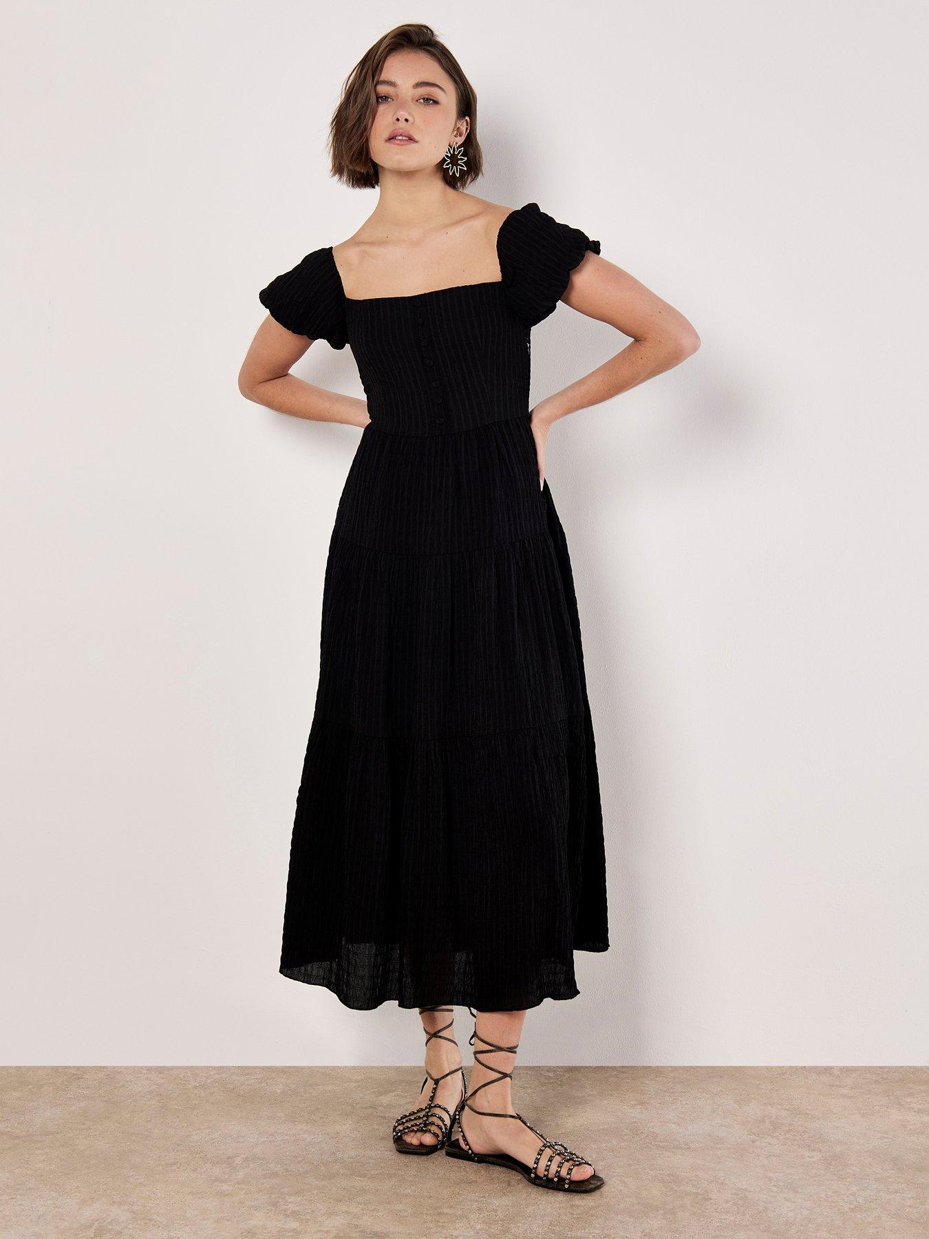 undefined Self Check Tiered Midaxi Dress