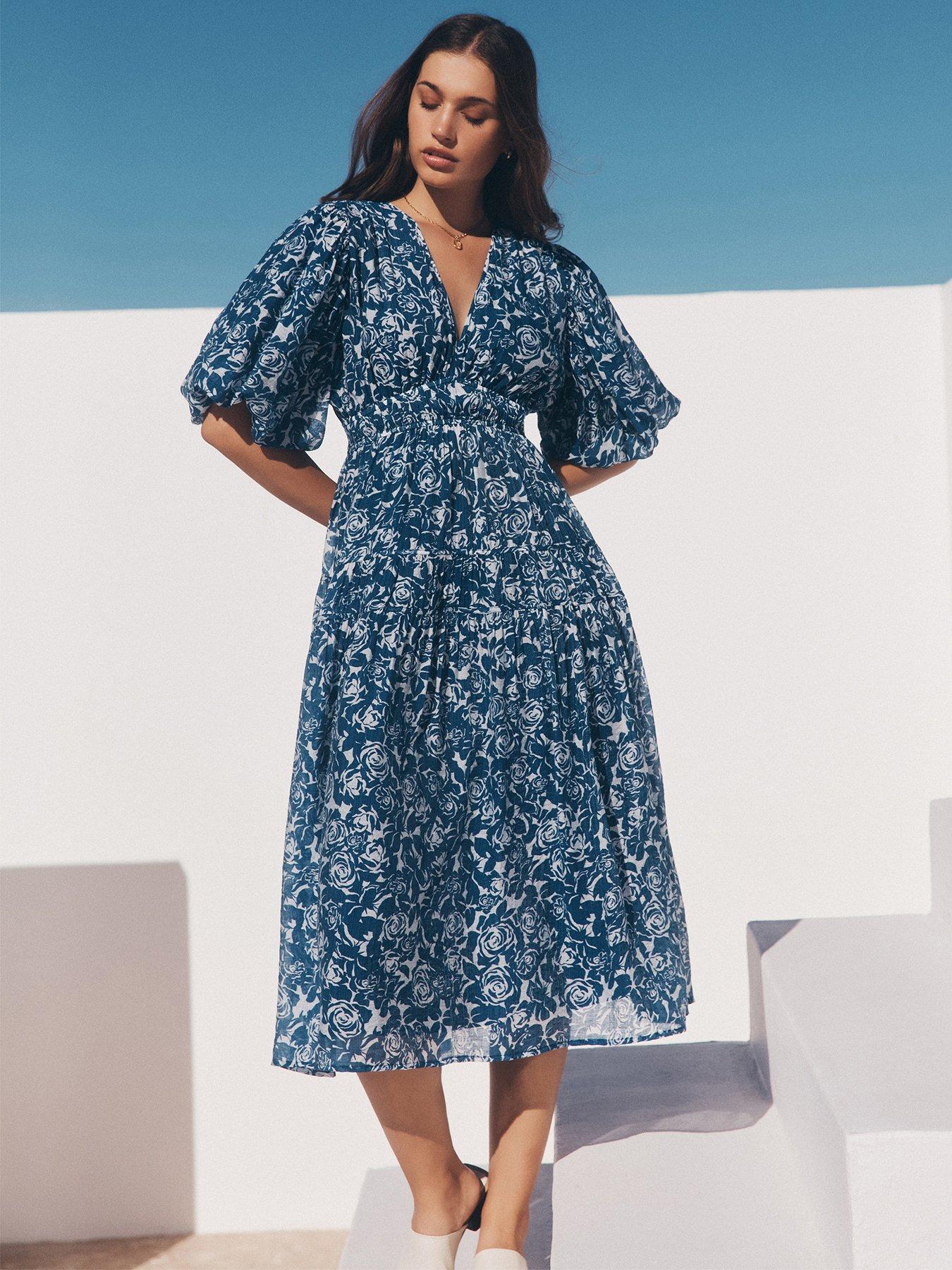 apricot-mono-roses-volume-tiered-dress