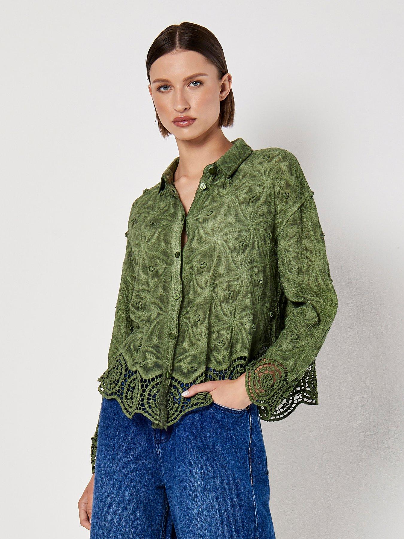 apricot-3d-floral-crochet-hem-blouse