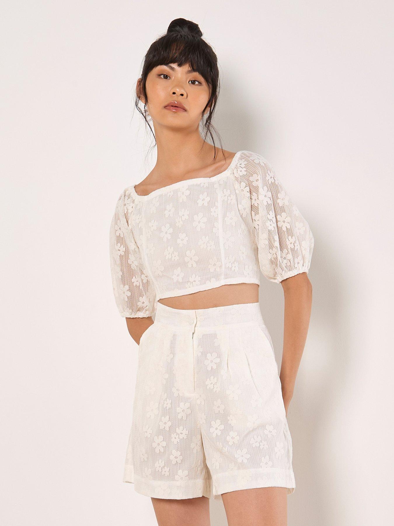 undefined Daisy Mesh Shorts