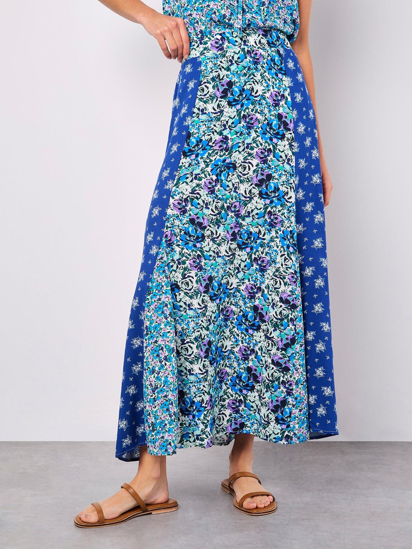apricot-floral-trio-patchwork-midi-skirt