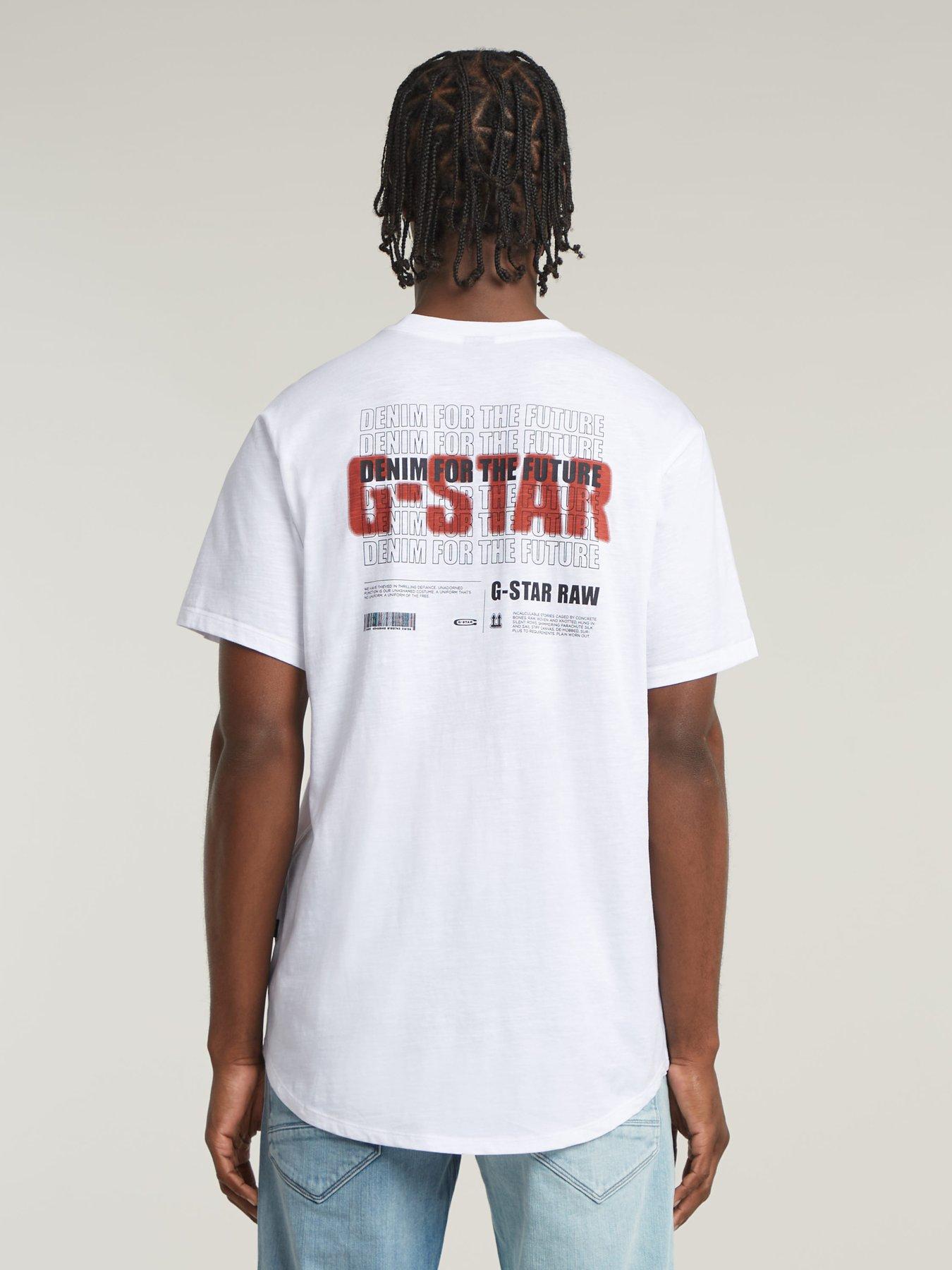  image of g-star-raw-g-star-back-graphic-t-shirt--white