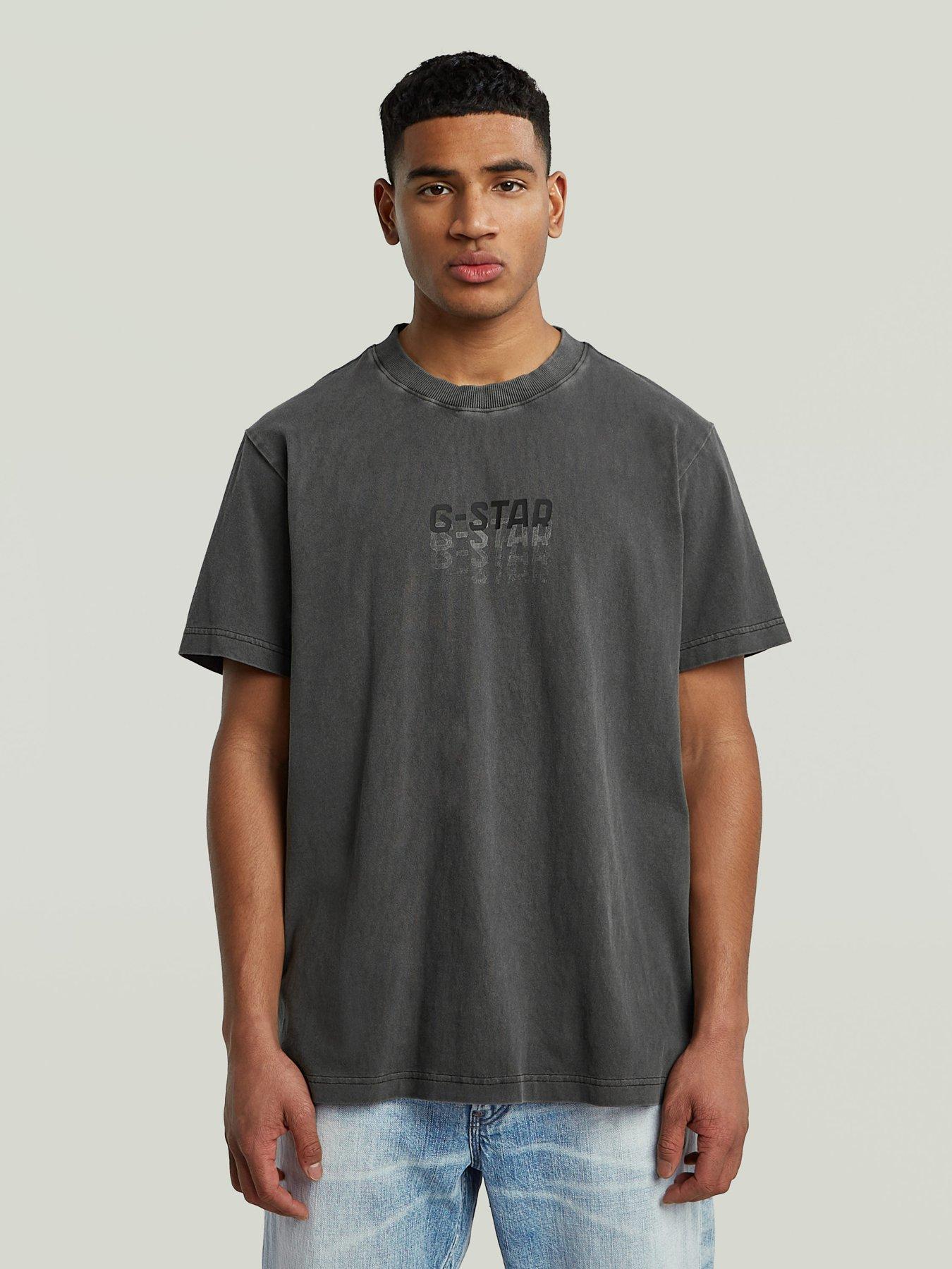 undefined G-star Multi Logo Overdyed Loose Fit T-shirt- Grey