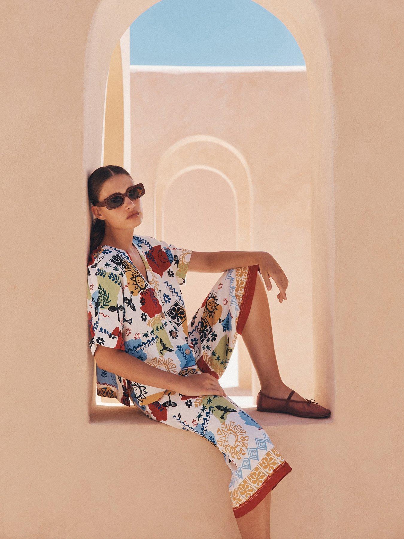 undefined Sun  &  Colour Print Culotte
