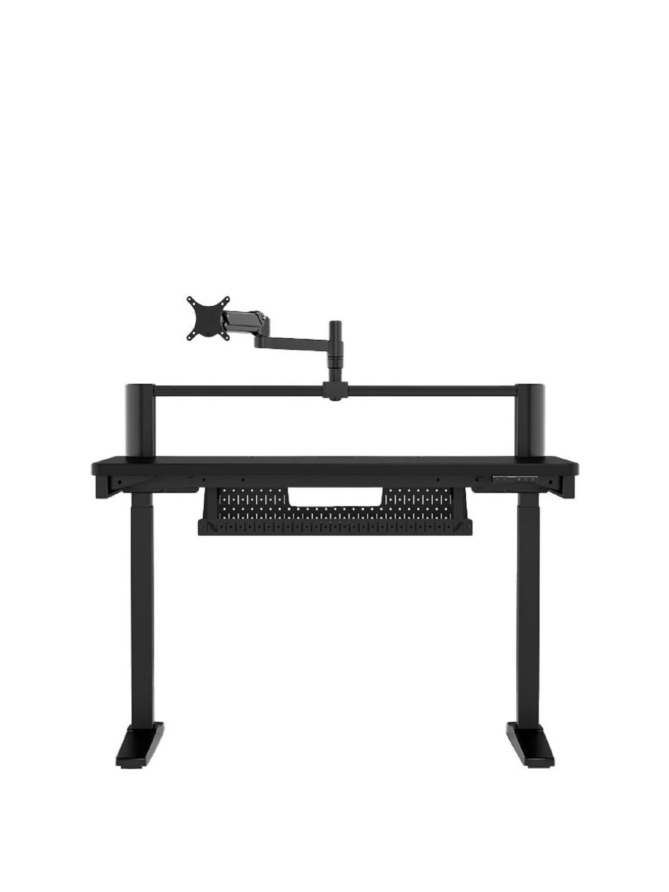  image of corsair-platform4-elevate-adjustable-height-desk-electric-motors-monitor-arm-black