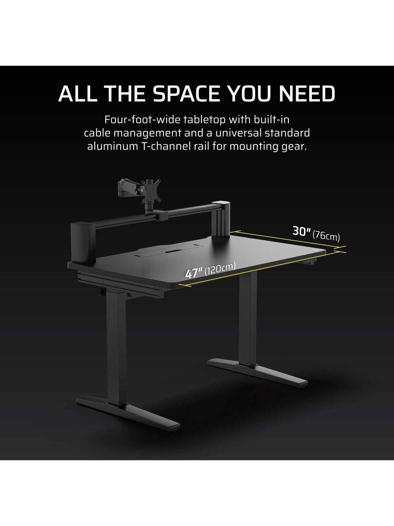  image of corsair-platform4-elevate-adjustable-height-desk-electric-motors-monitor-arm-black