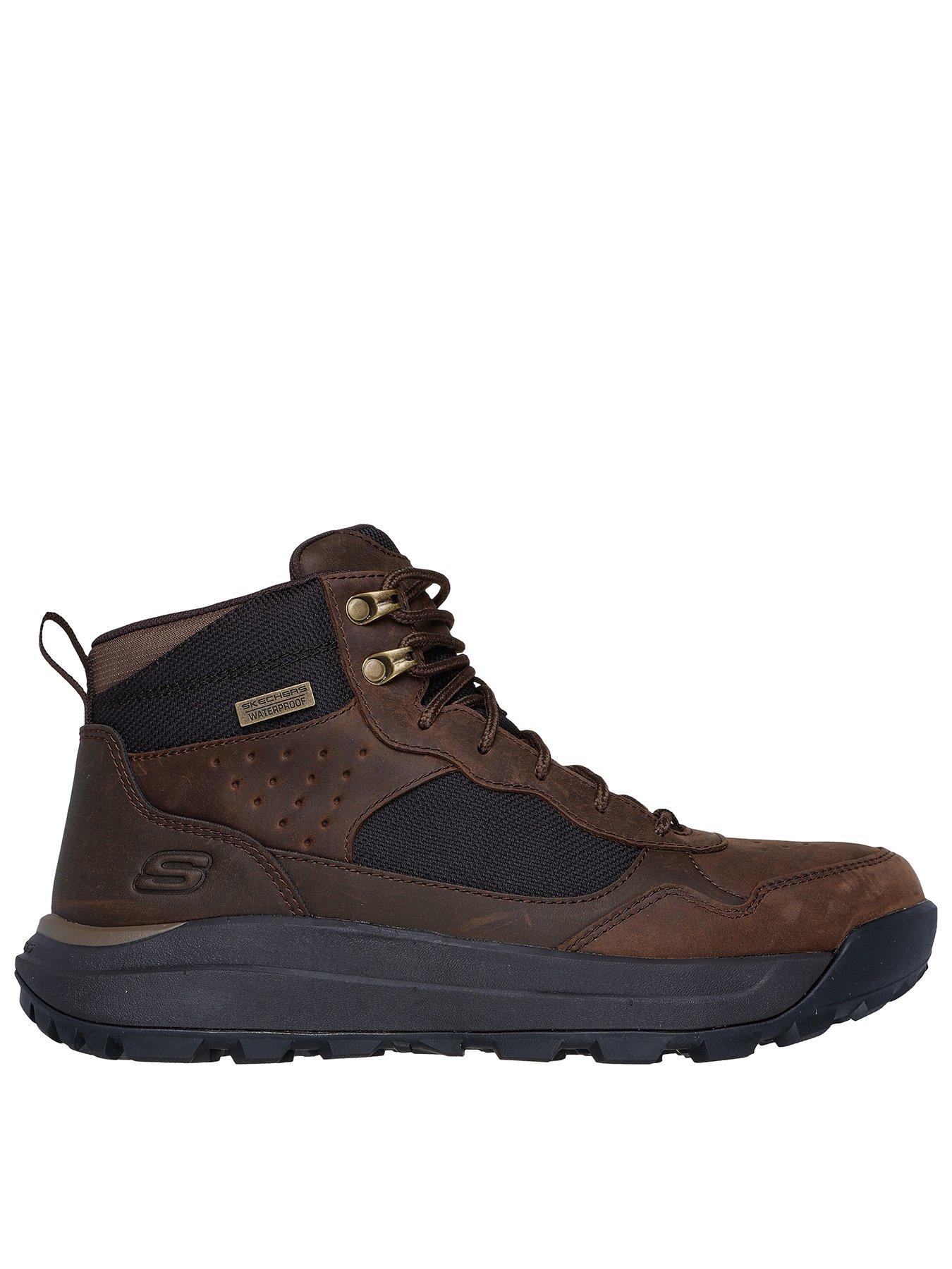 Skechers Cambert Mid Waterproof Lace Up Boot- Dark Brown