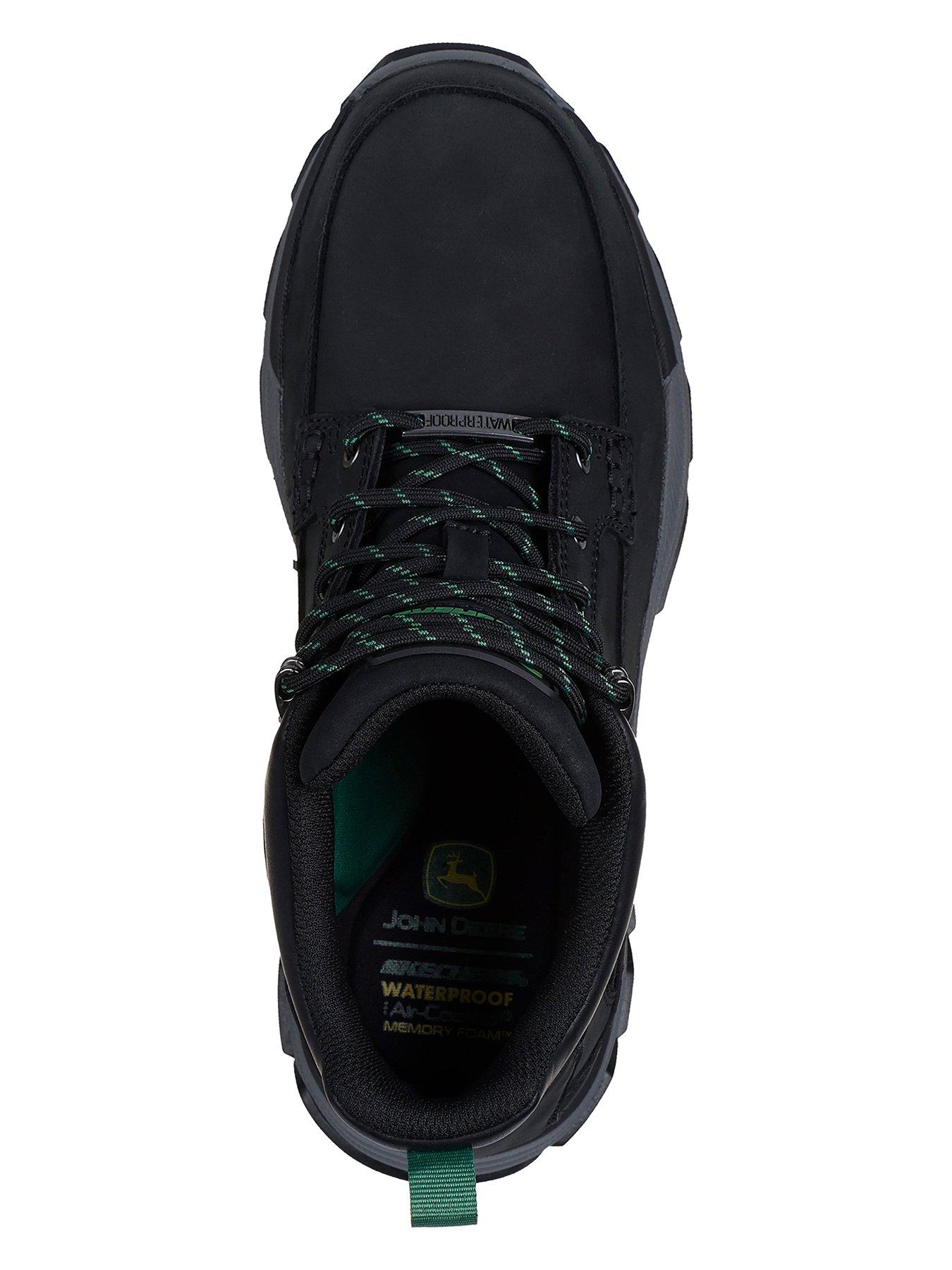 Image 3 of 5 of Skechers Respected John Deere Waterproof Mid Top Leather Lace Up Boots- Black