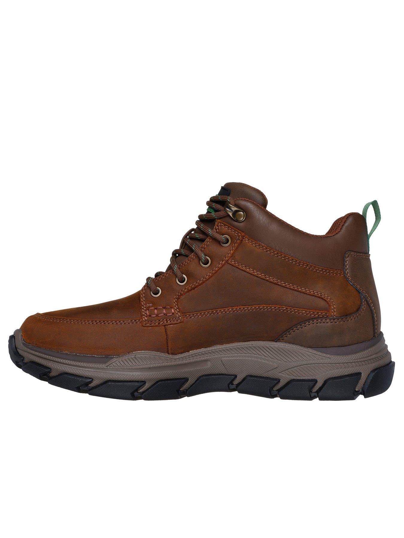 Image 5 of 5 of Skechers Respected John Deere Waterproof Mid Top Leather Lace Up Boots- Brown