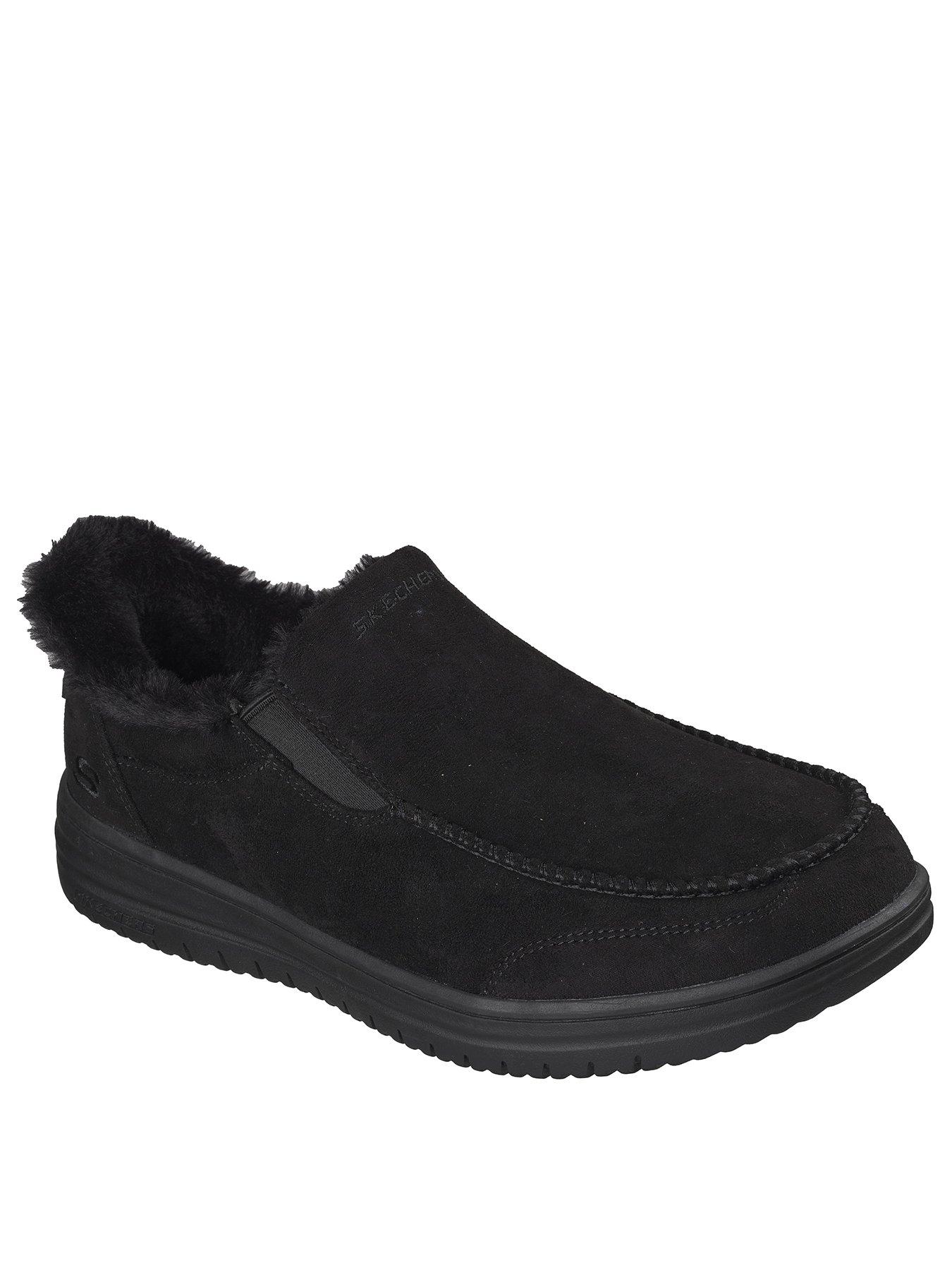  image of skechers-murette-slip--ins-moc-toe-slipper--black