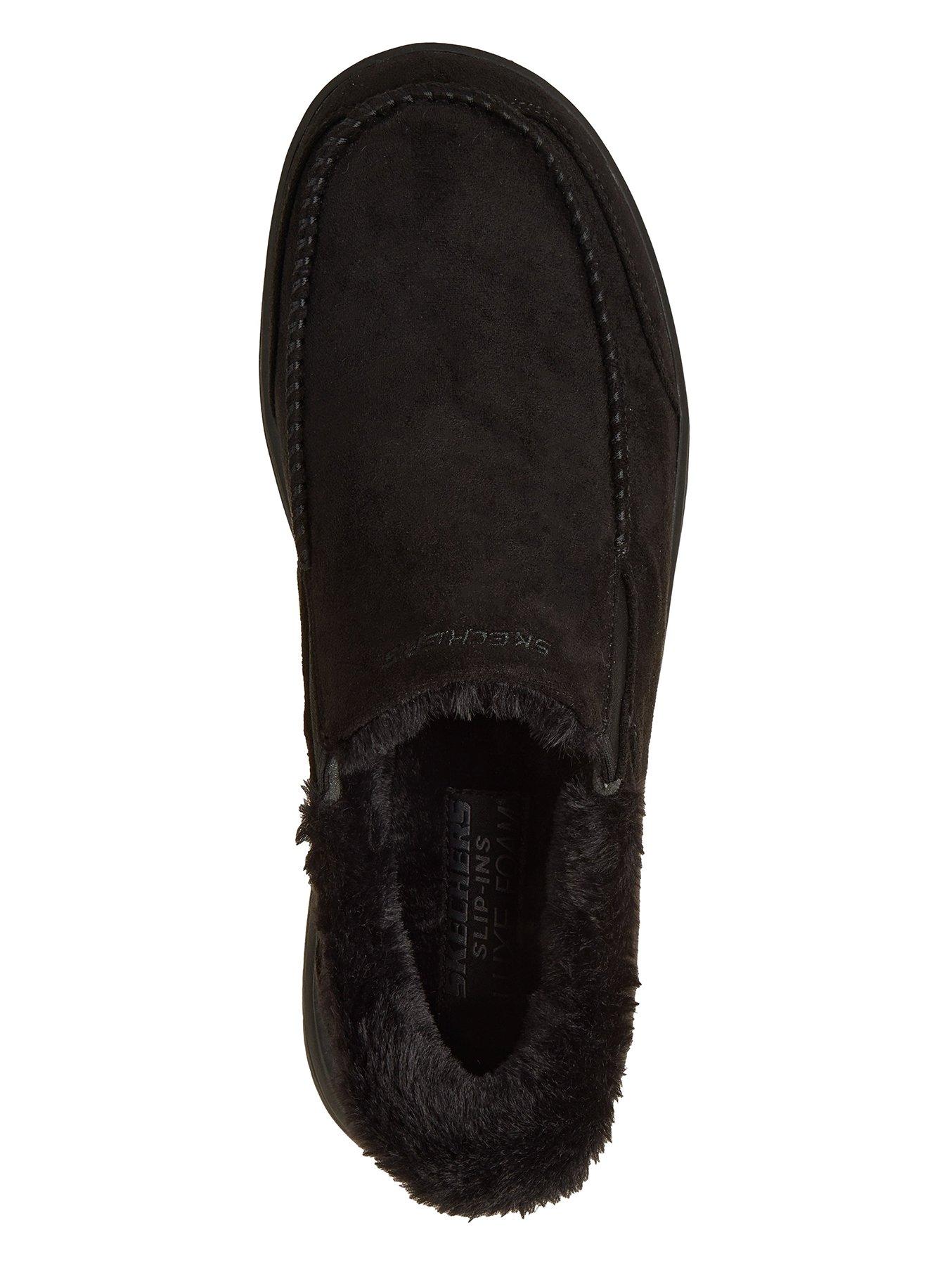  image of skechers-murette-slip--ins-moc-toe-slipper--black