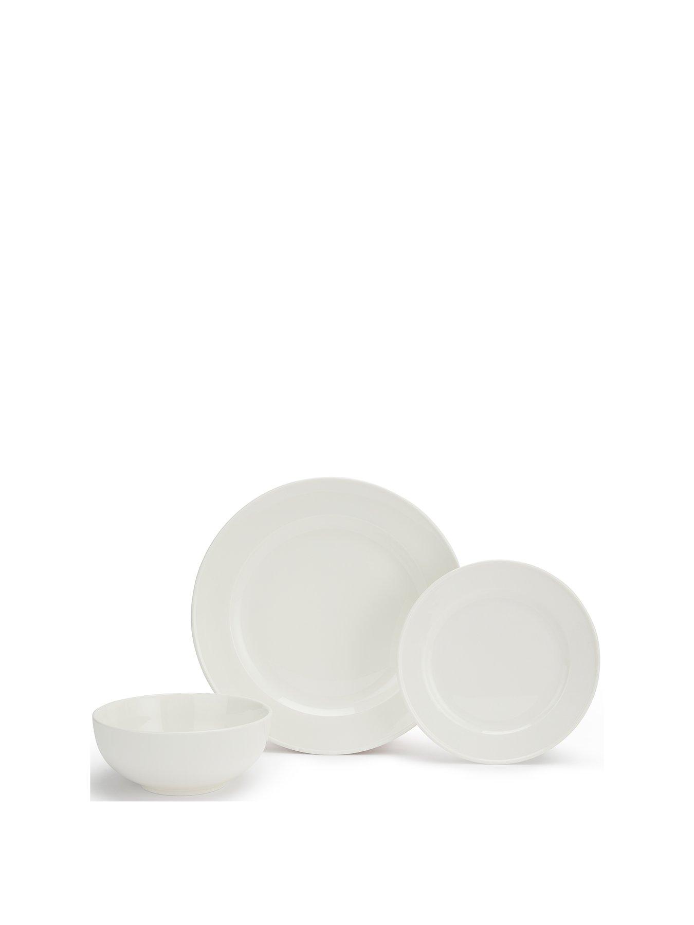  image of waterside-professional-alumina-white-porcelain-rim-12-piece-dinner-set