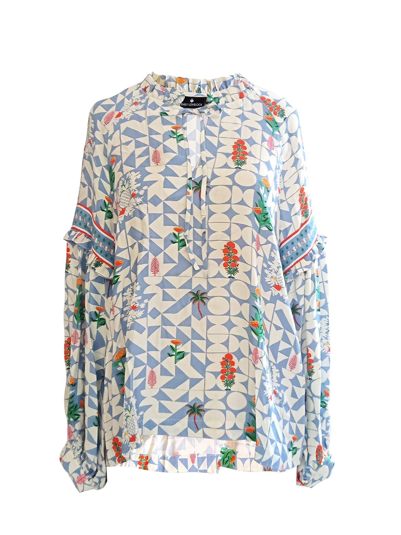  image of emily-lovelock-emma-floral-print-top