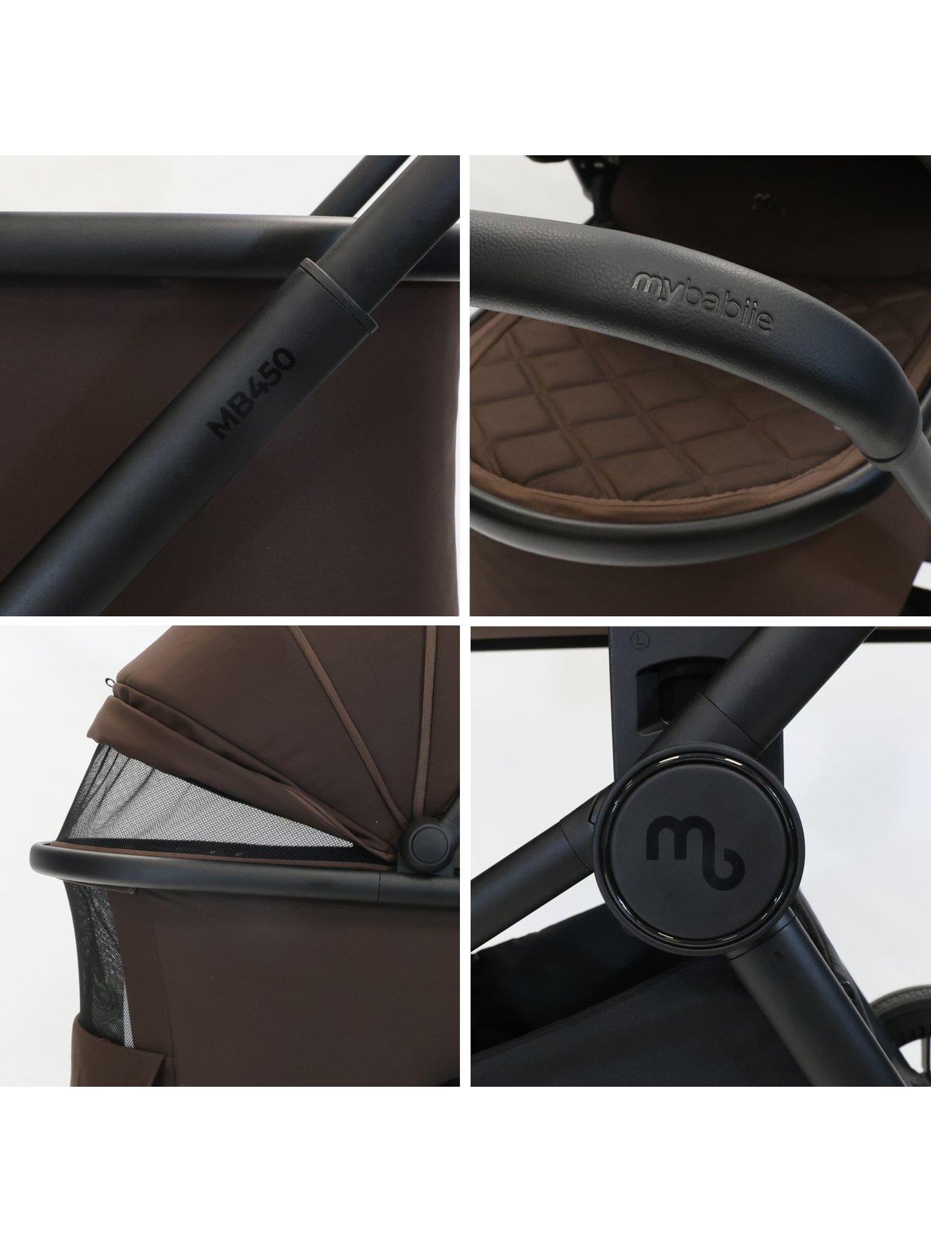 image of my-babiie-mb450i-3-in-1-travel-system-chocolate