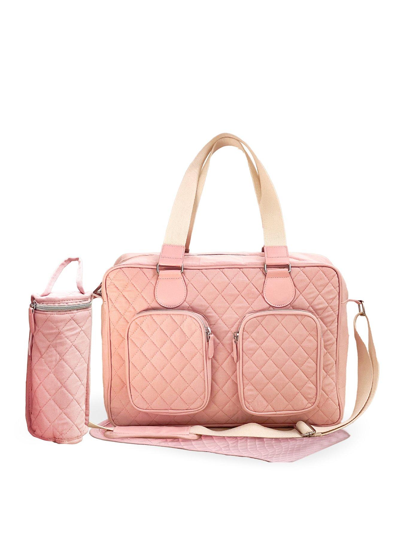 My Babiie Deluxe Changing Bag - Pink Quilted