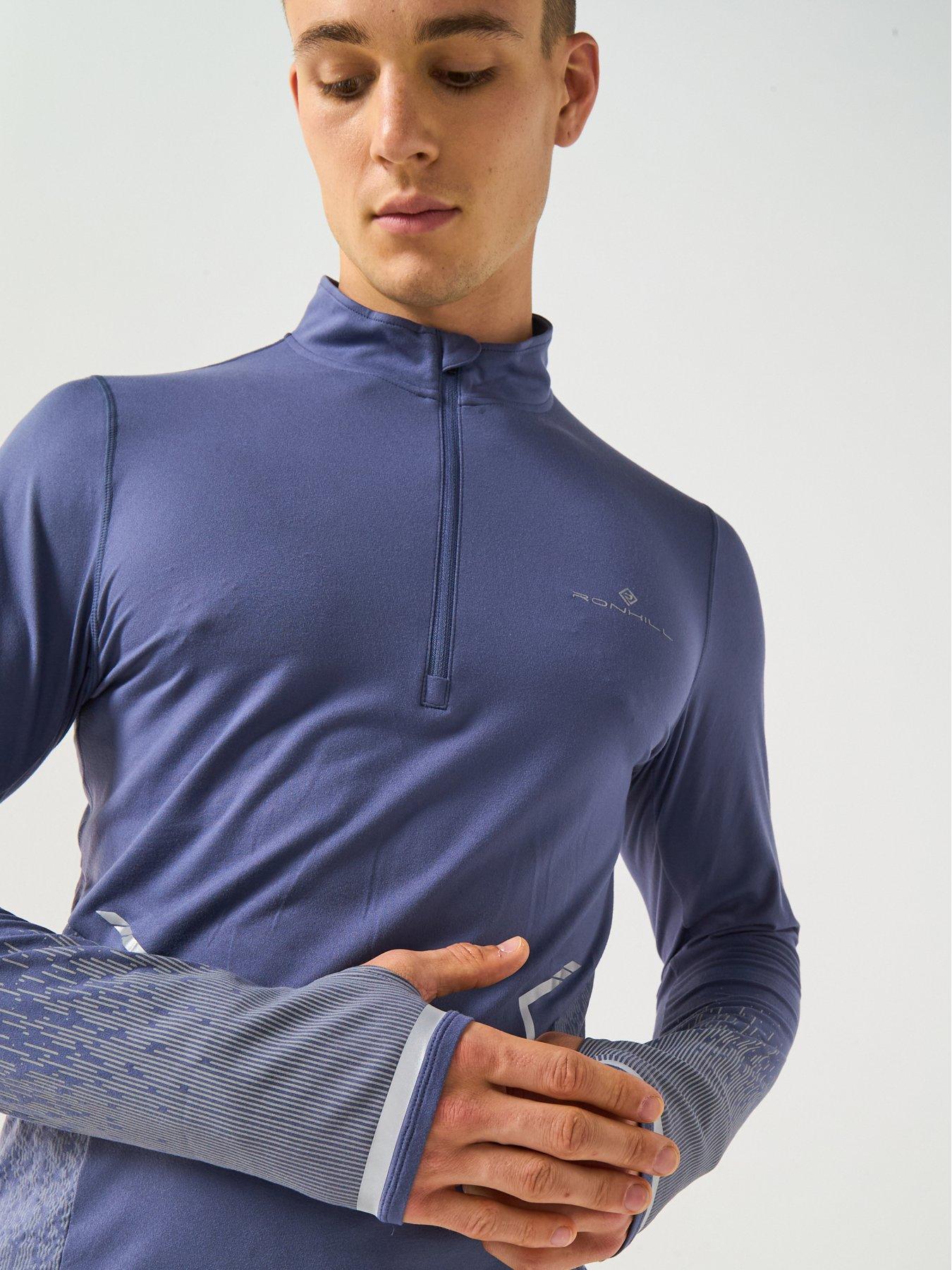 Image 4 of 6 of Ronhill Men's Running Tech Reflect 1/2 Zip - Grey