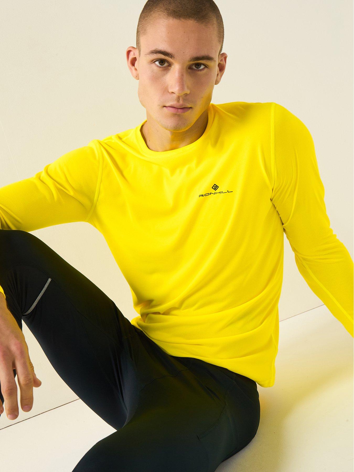 Image 1 of 6 of Ronhill Men's Running Core Long Sleeve Tee - Yellow