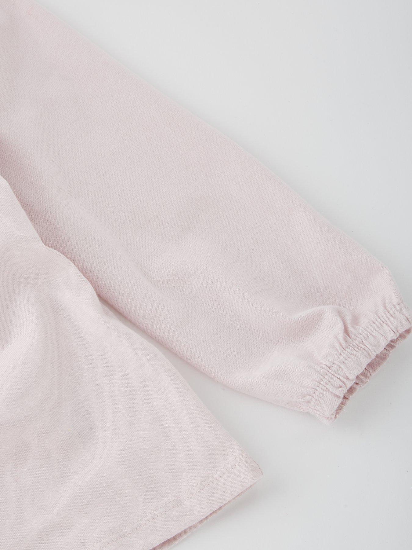 Image 4 of 4 of Mini V by Very Girls Long Sleeve T-shirt With Frill Embroidered Collar - Multi