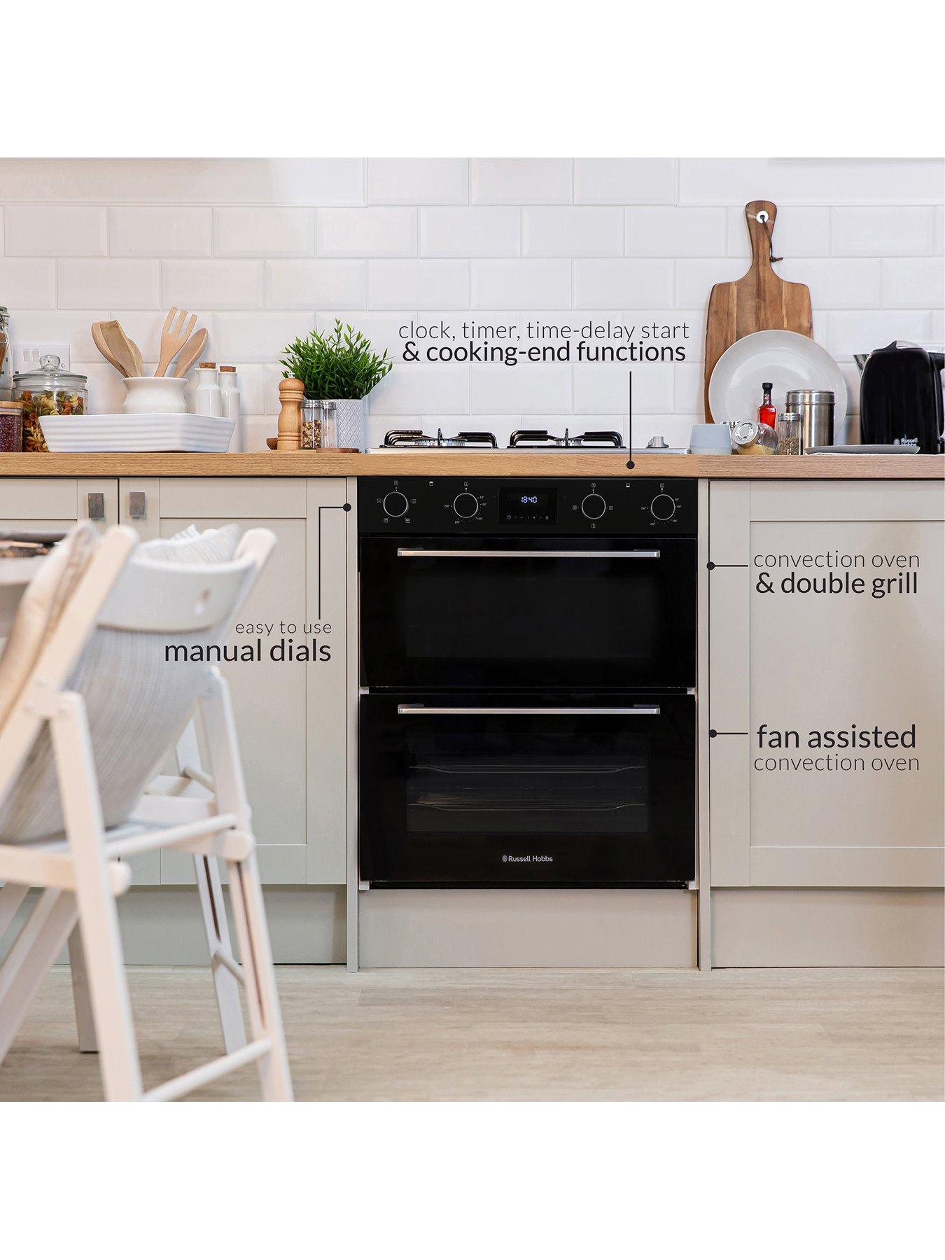 Image 2 of 7 of Russell Hobbs RH72DEO1001B/01 Built-In 72CM High Electric Double Oven in Black
