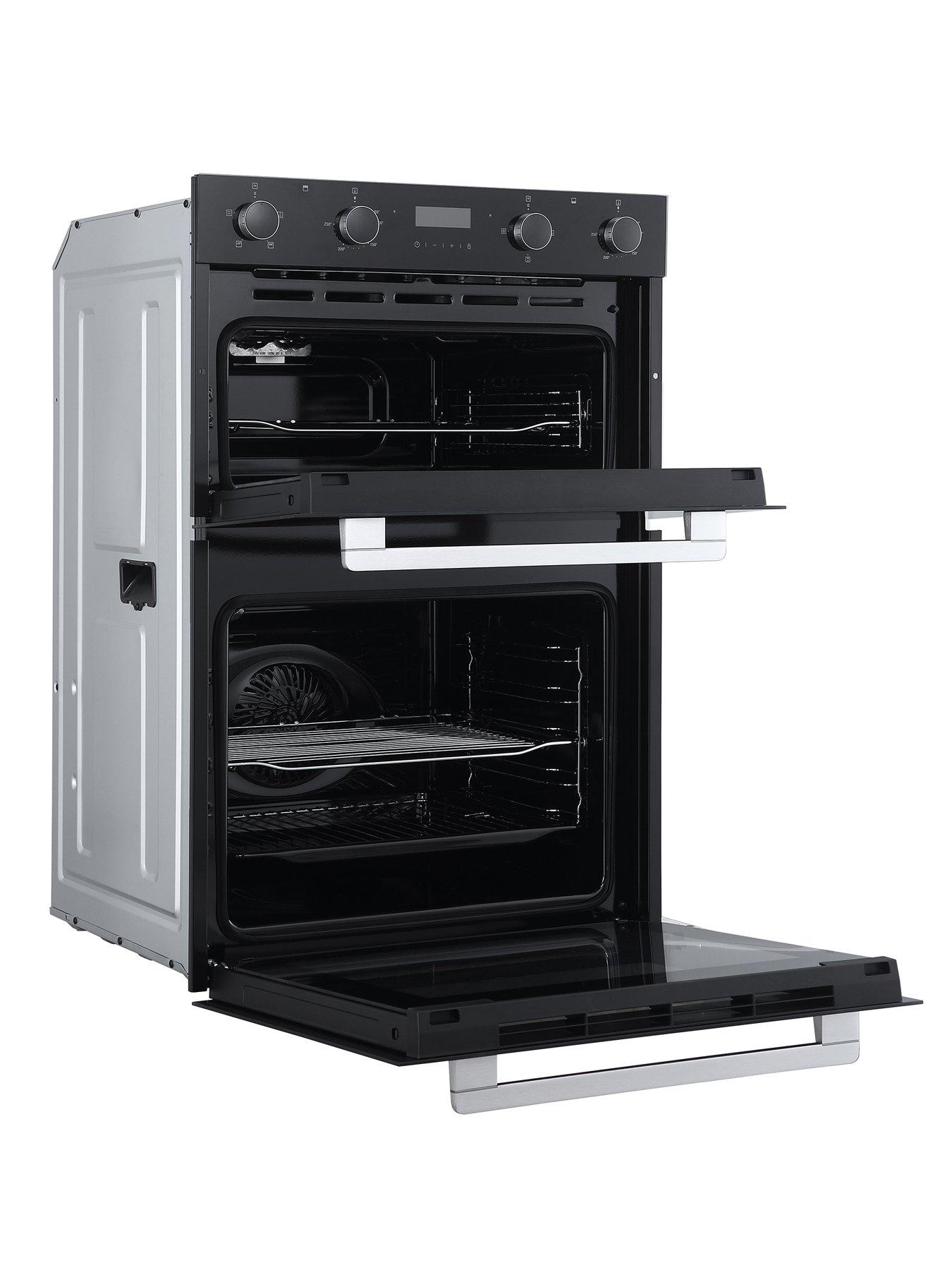  image of russell-hobbs-rh89deo2001b01-built-in-89cm-high-electric-double-oven-in-black