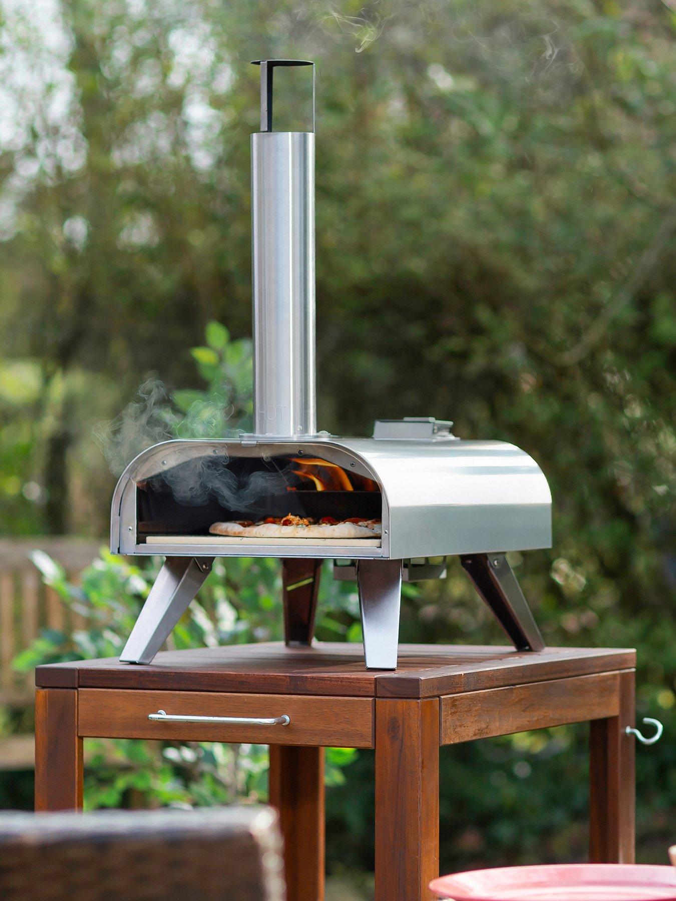george-foreman-george-foreman-gfwppo1sspc-12-wood-pellet-pizza-oven-with-paddle-amp-carry-bag-in-stainless-steel