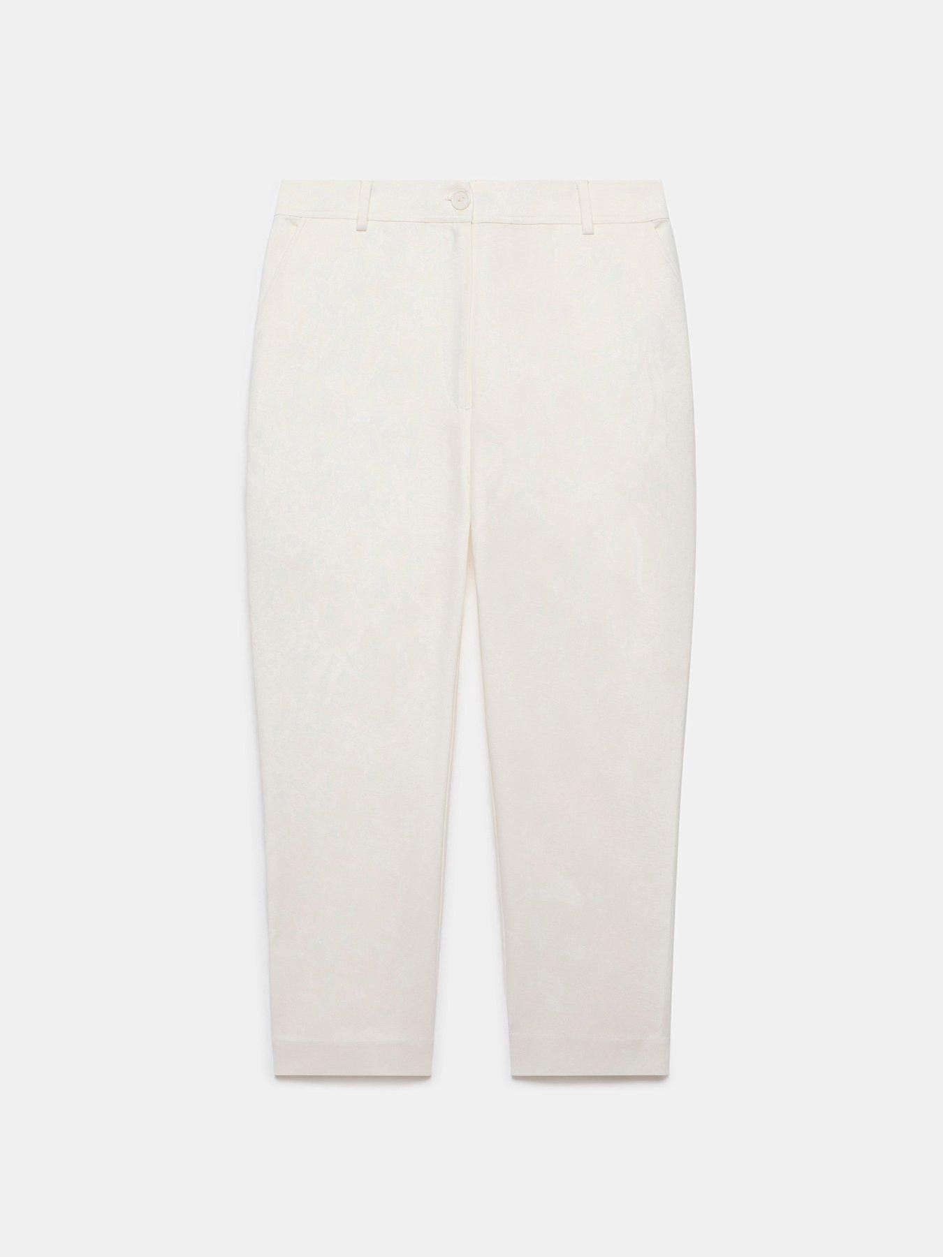  image of mint-velvet-cream-capri-trousers-ivory