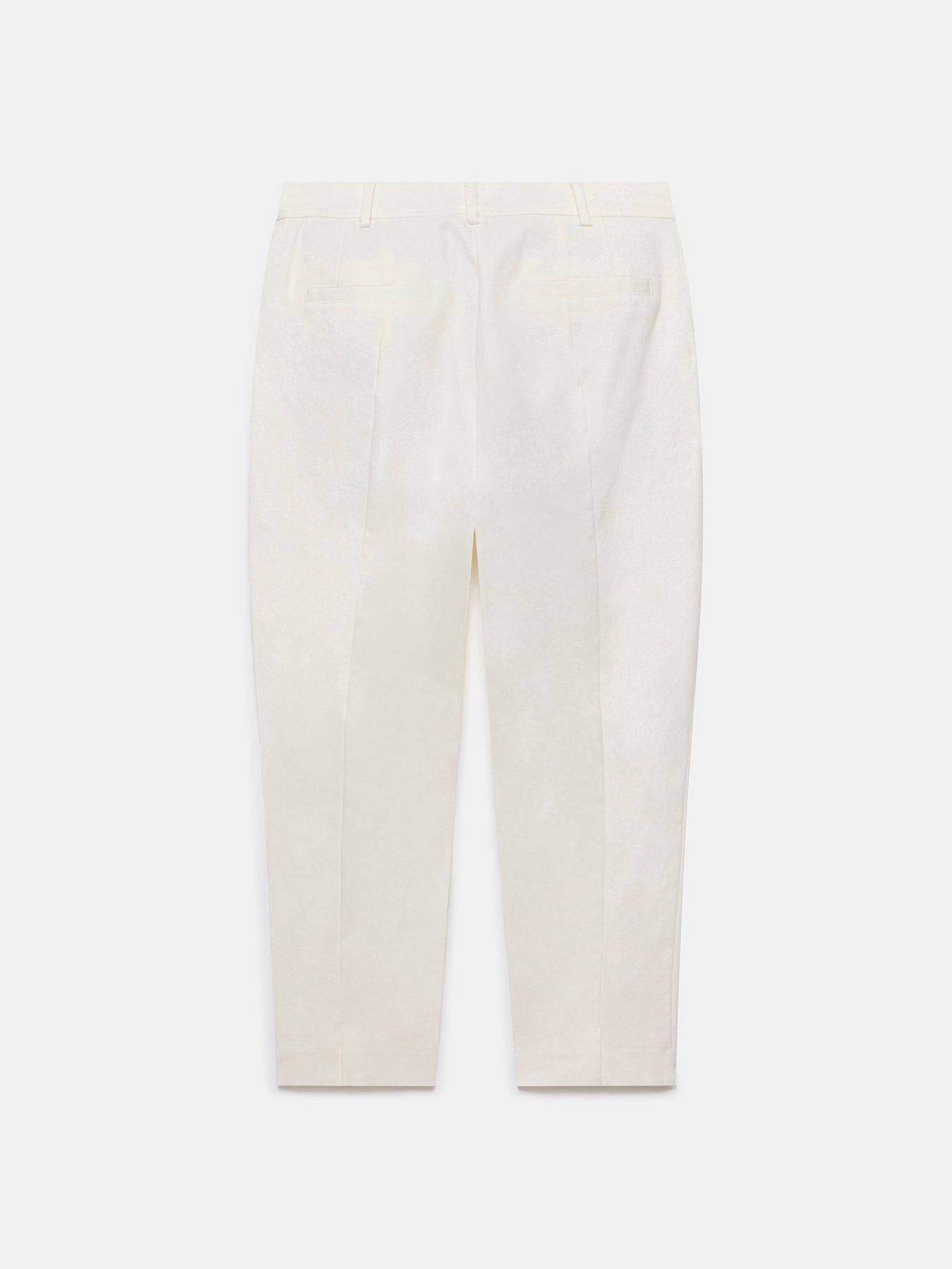  image of mint-velvet-cream-capri-trousers-ivory