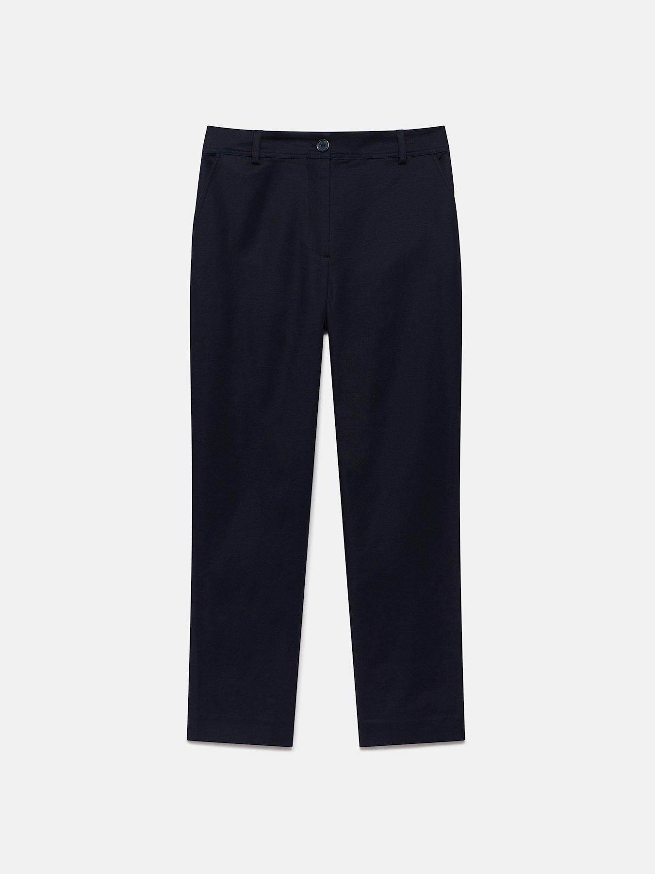  image of mint-velvet-cropped-tapered-trousers-navy