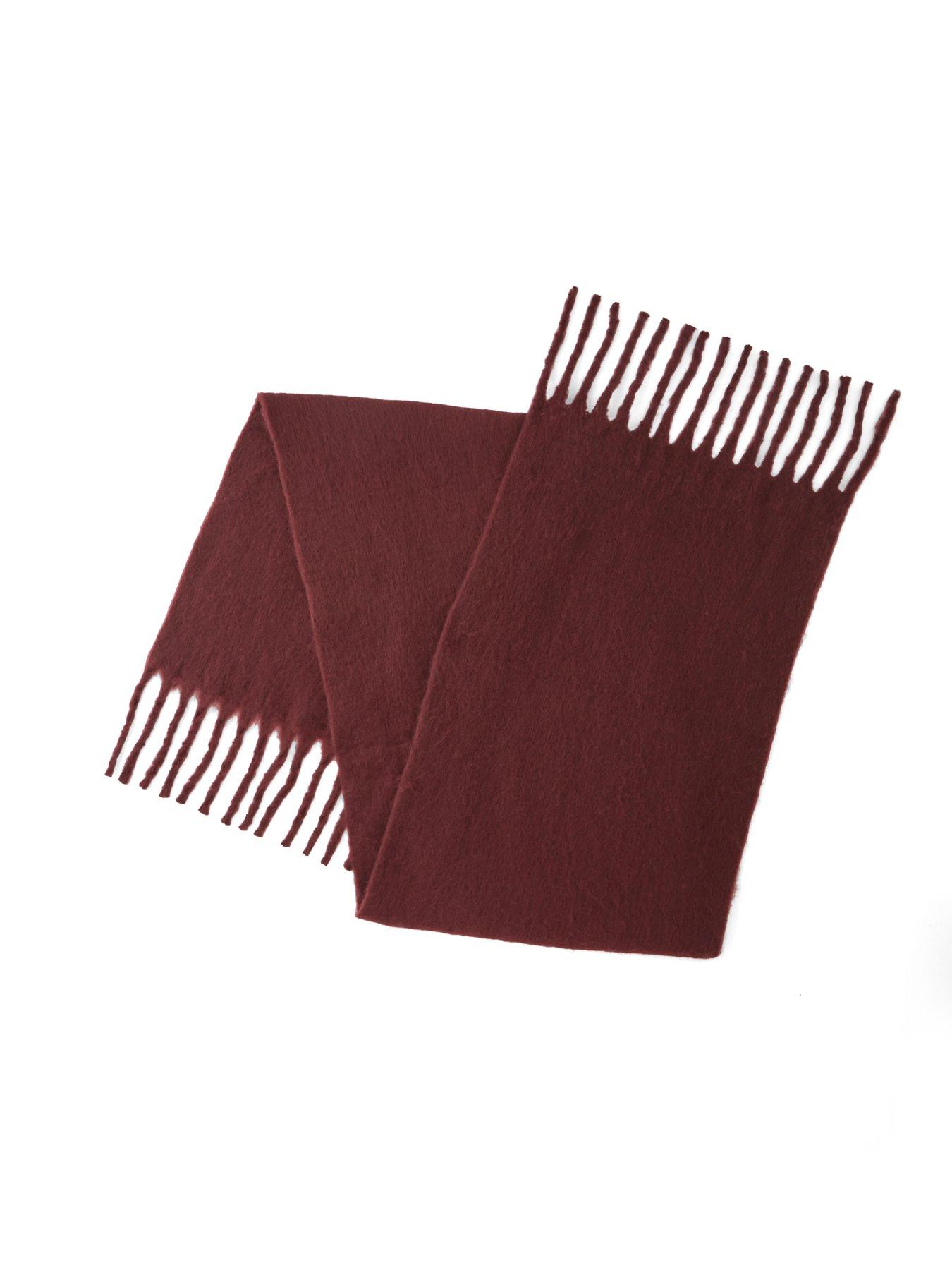 stillFront image of the-very-collection-brushed-tassel-scarf-burgundy