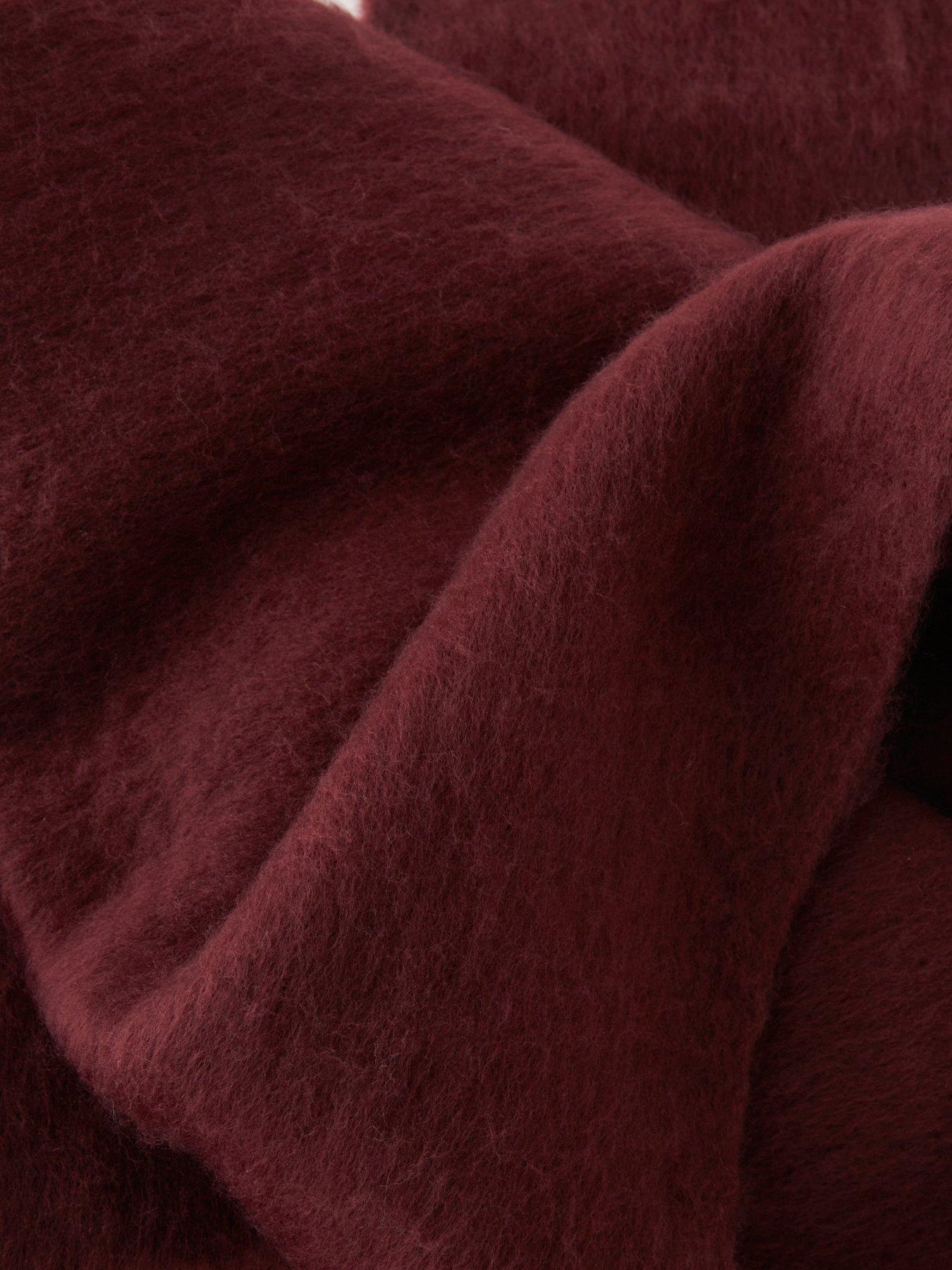  image of the-very-collection-brushed-tassel-scarf-burgundy