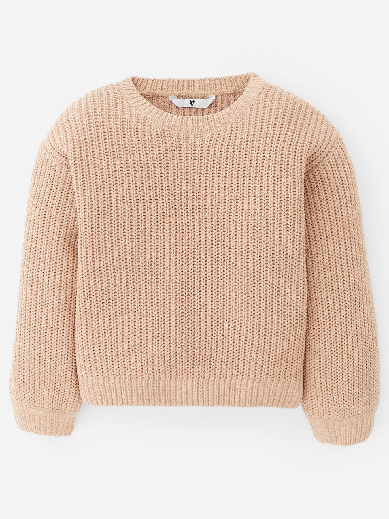 V by Very Girls Chenille Jumper - Beige