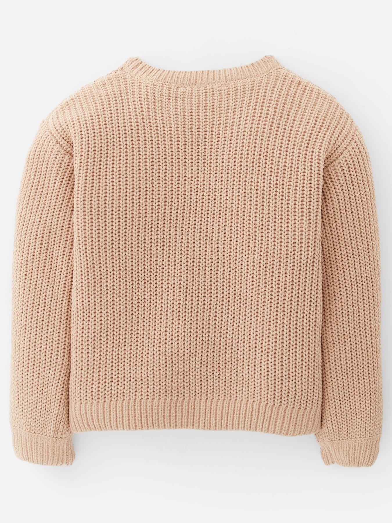 Image 2 of 4 of V by Very Girls Chenille Jumper - Beige